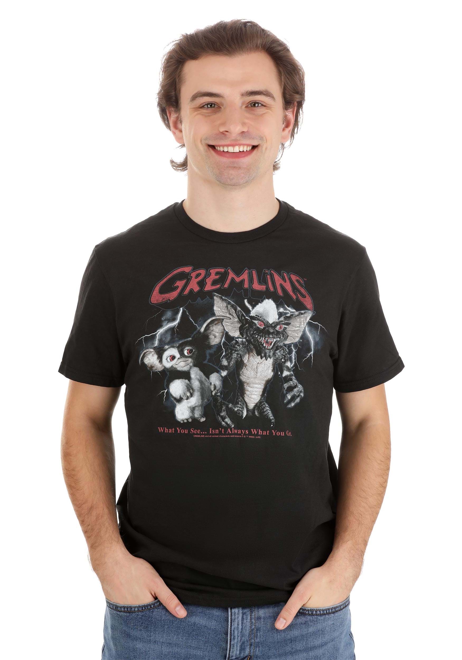 Adult Gremlins Gizmo & Stripe T-Shirt | Movie Apparel
