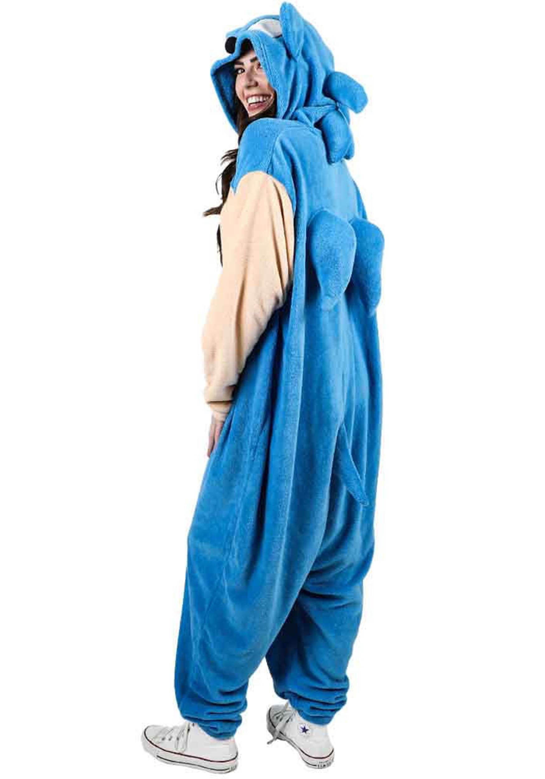 Sonic the hedgehog Hooded Jumpsuit Costume for Adults