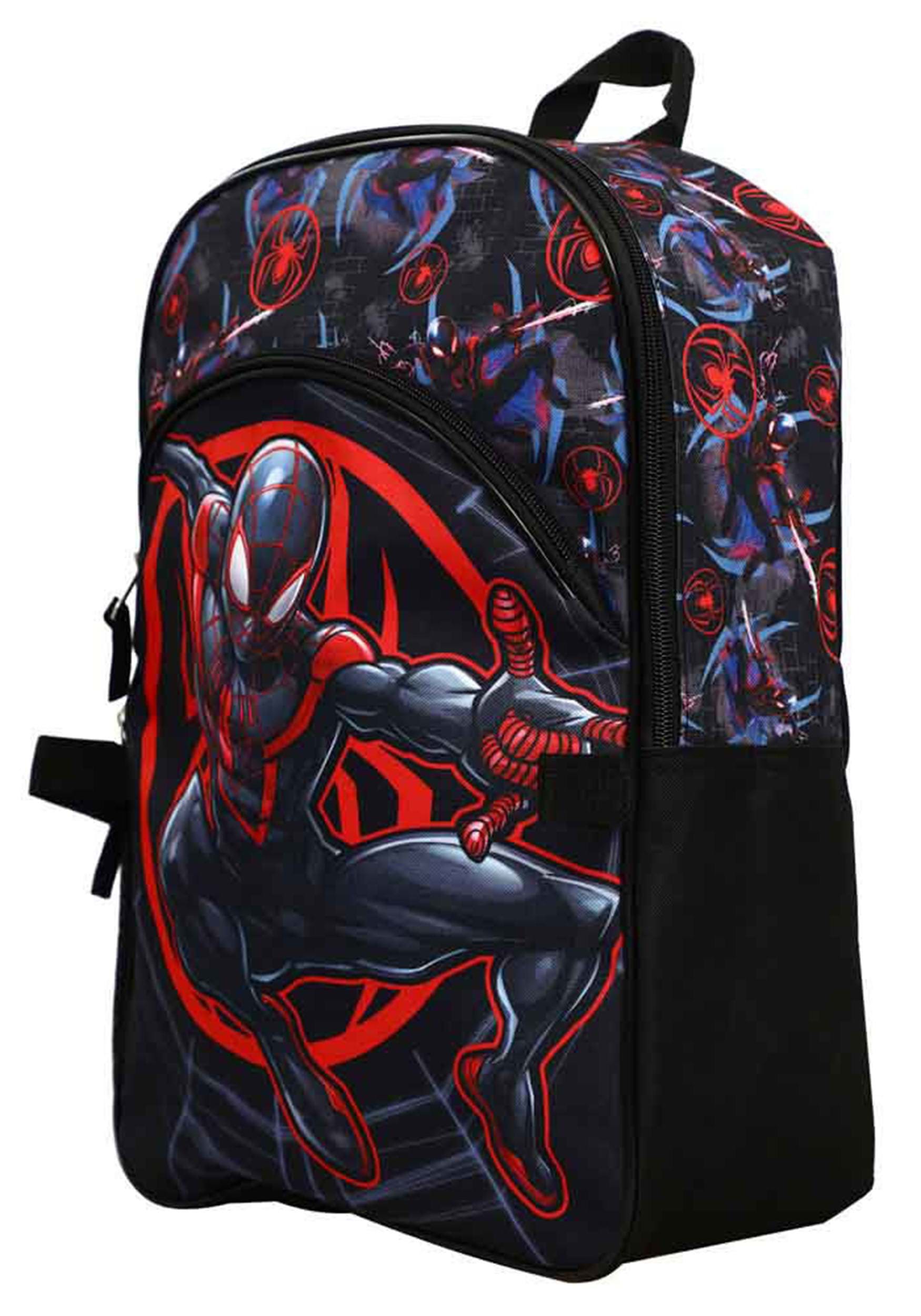 Spider-Man Miles Morales Backpack Lunch Box Key Chain Case 5 pc Set– Seven  Times Six