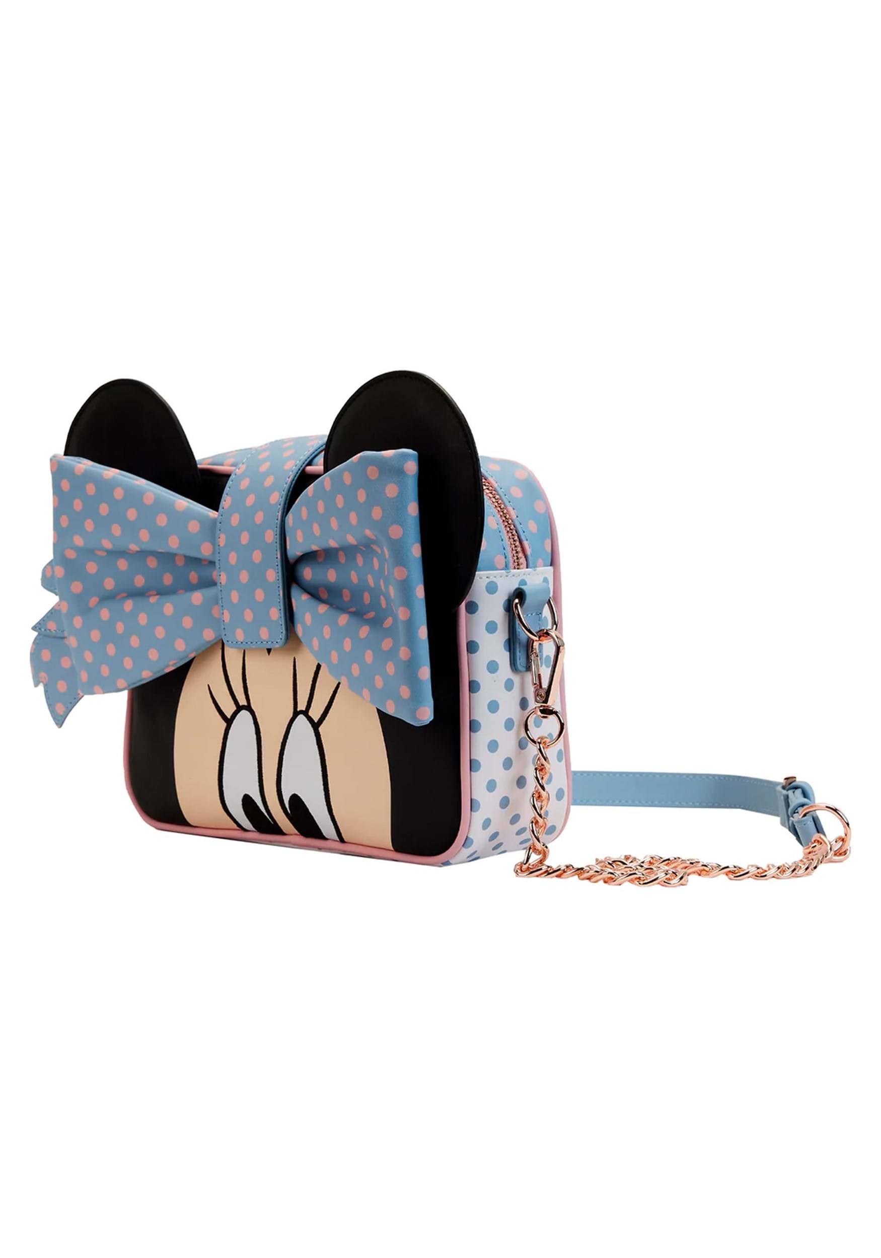 Loungefly Disney Minnie Mouse Pastel Color Block Dots Crossbody Bag