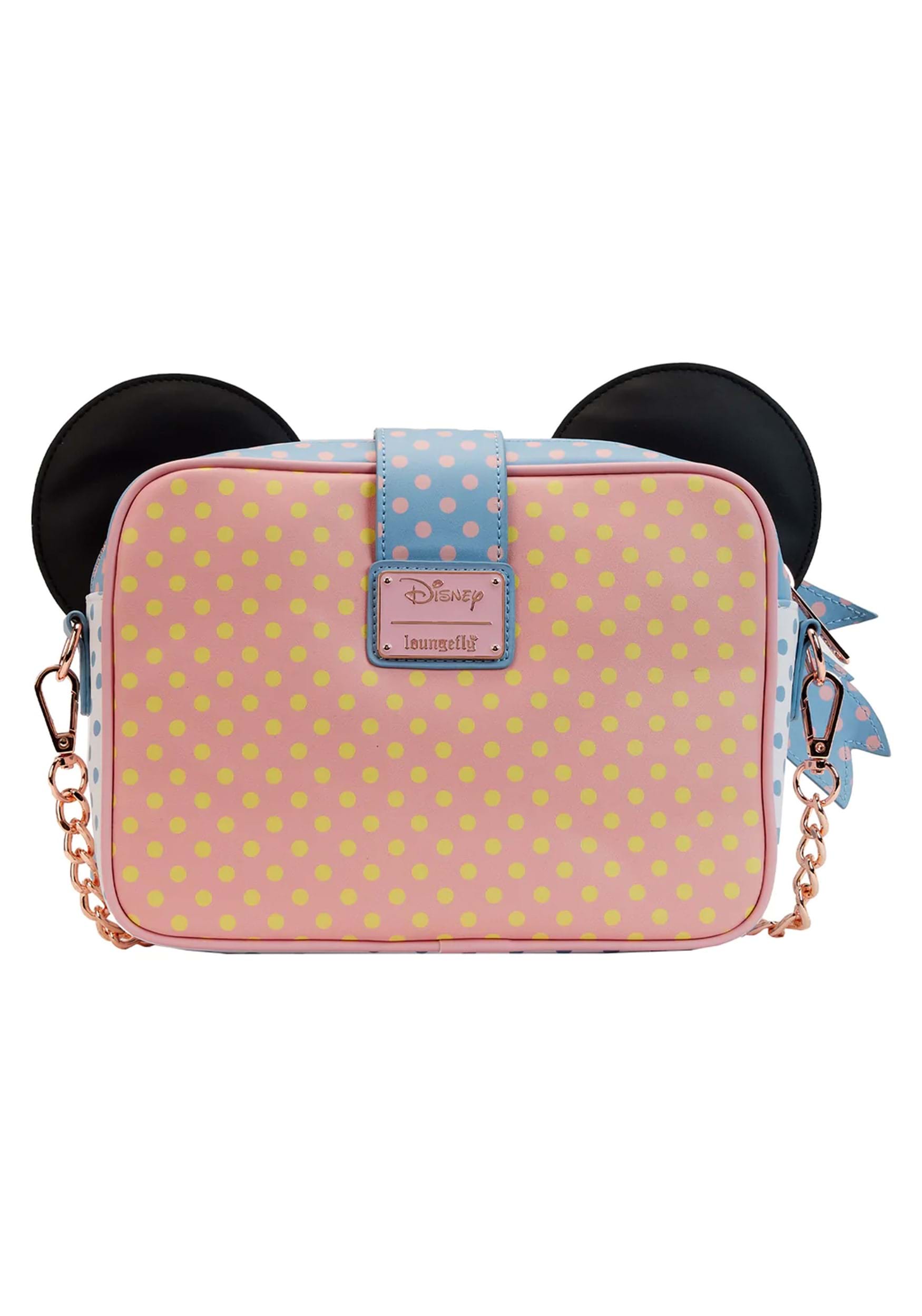Loungefly Disney Minnie Mouse Pastel Color Block Dots Crossbody Bag