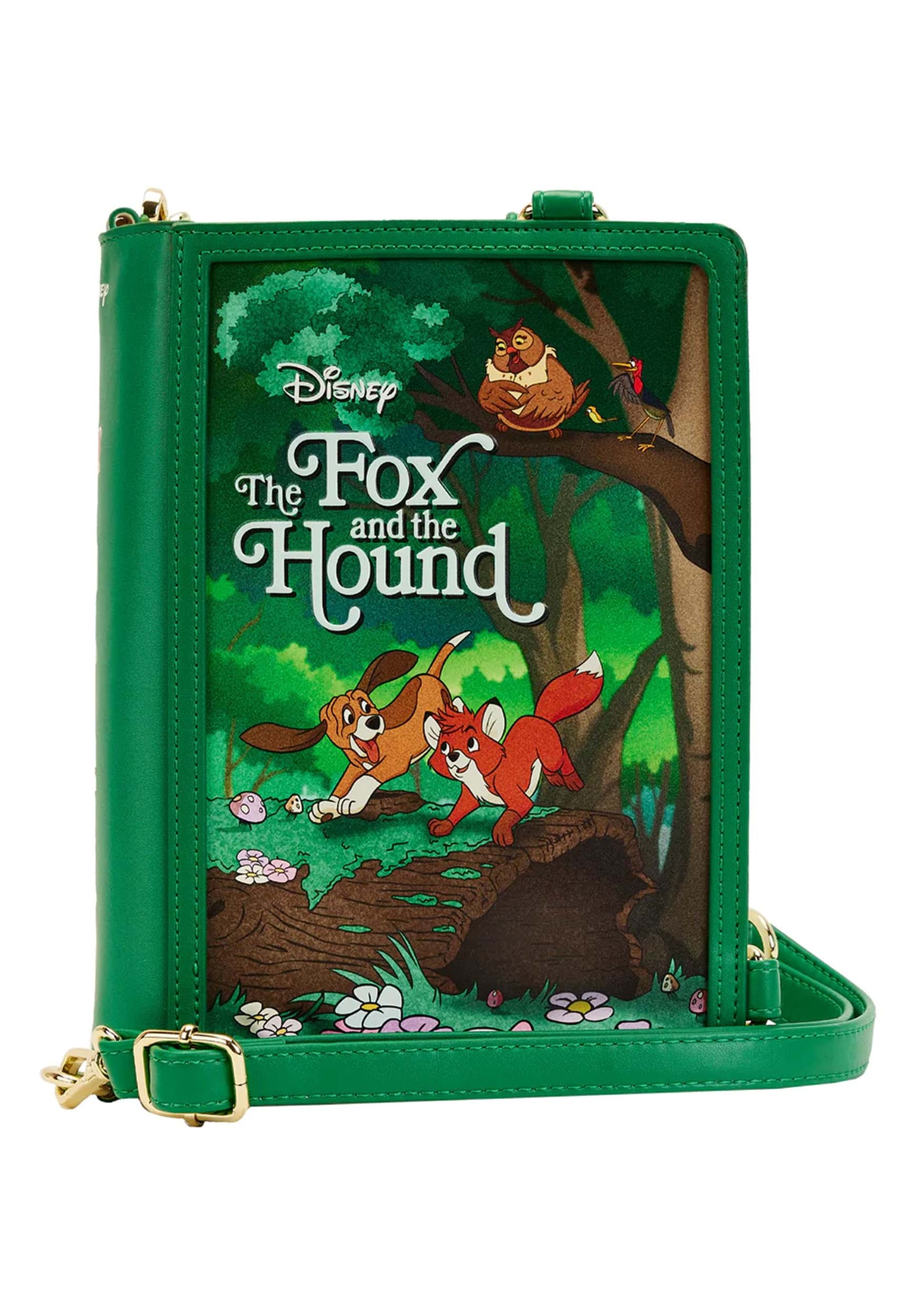 Loungefly Disney Fox and the Hound Classic Books Convertible Crossbody Purse