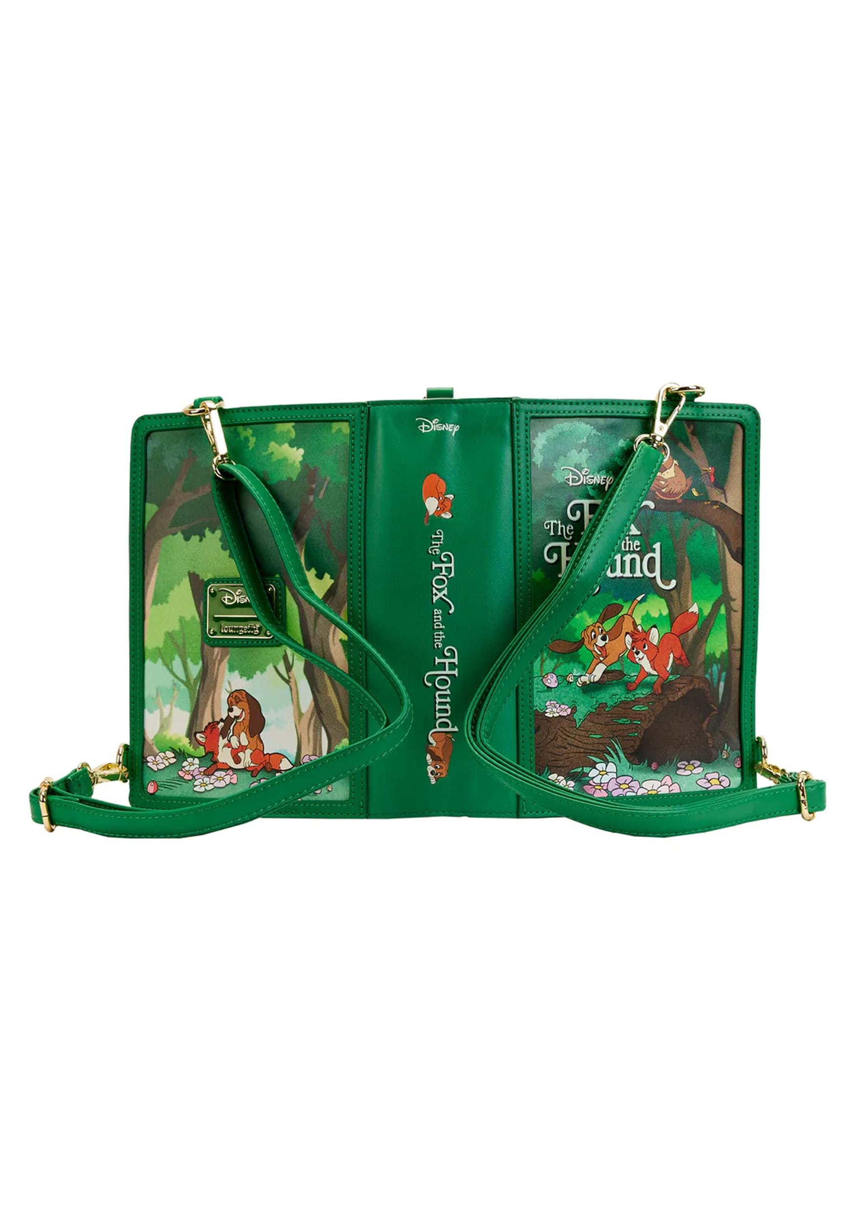 Loungefly Disney Fox And The Hound Classic Books Convertible Crossbody Purse