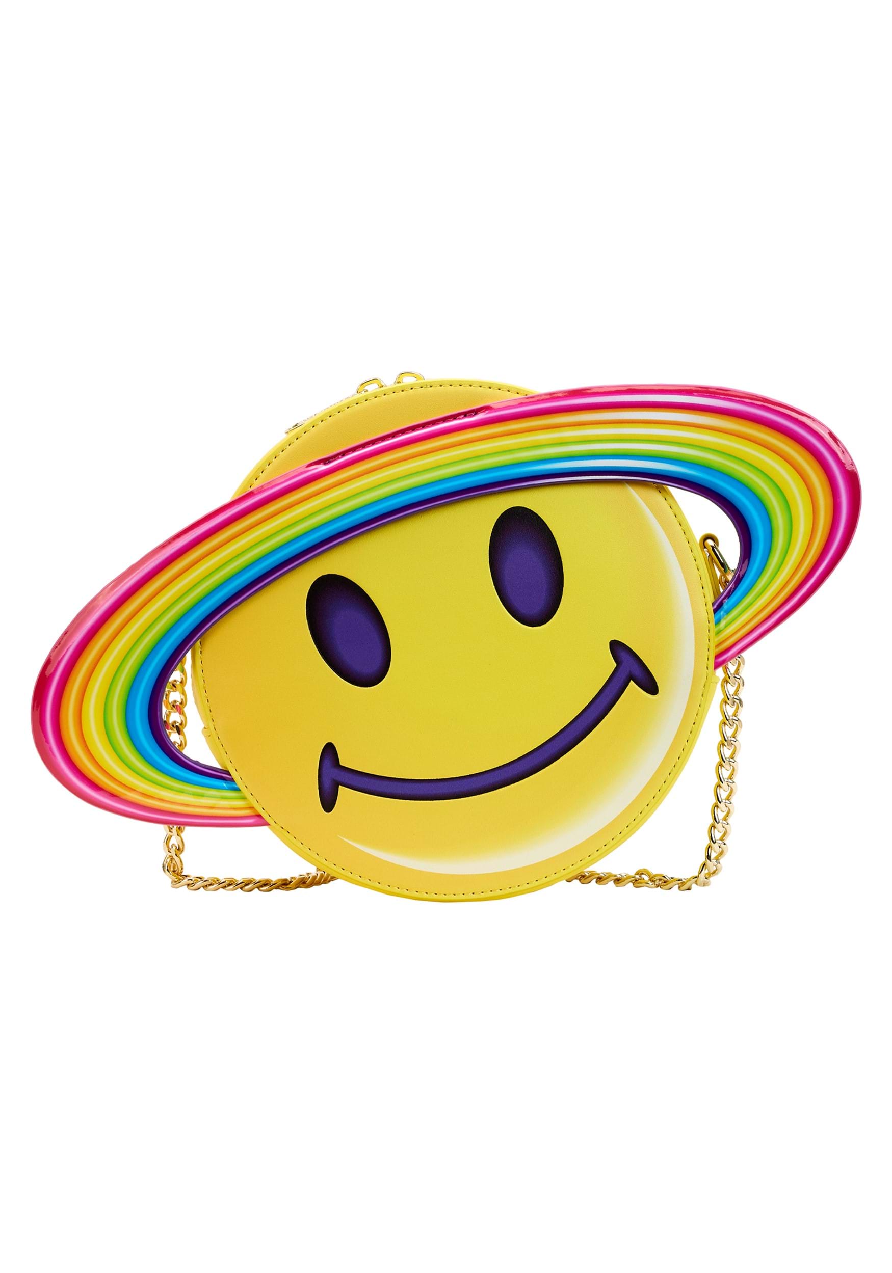 Lisa Frank Yellow Rainbow Ring Saturn Loungefly Crossbody Bag