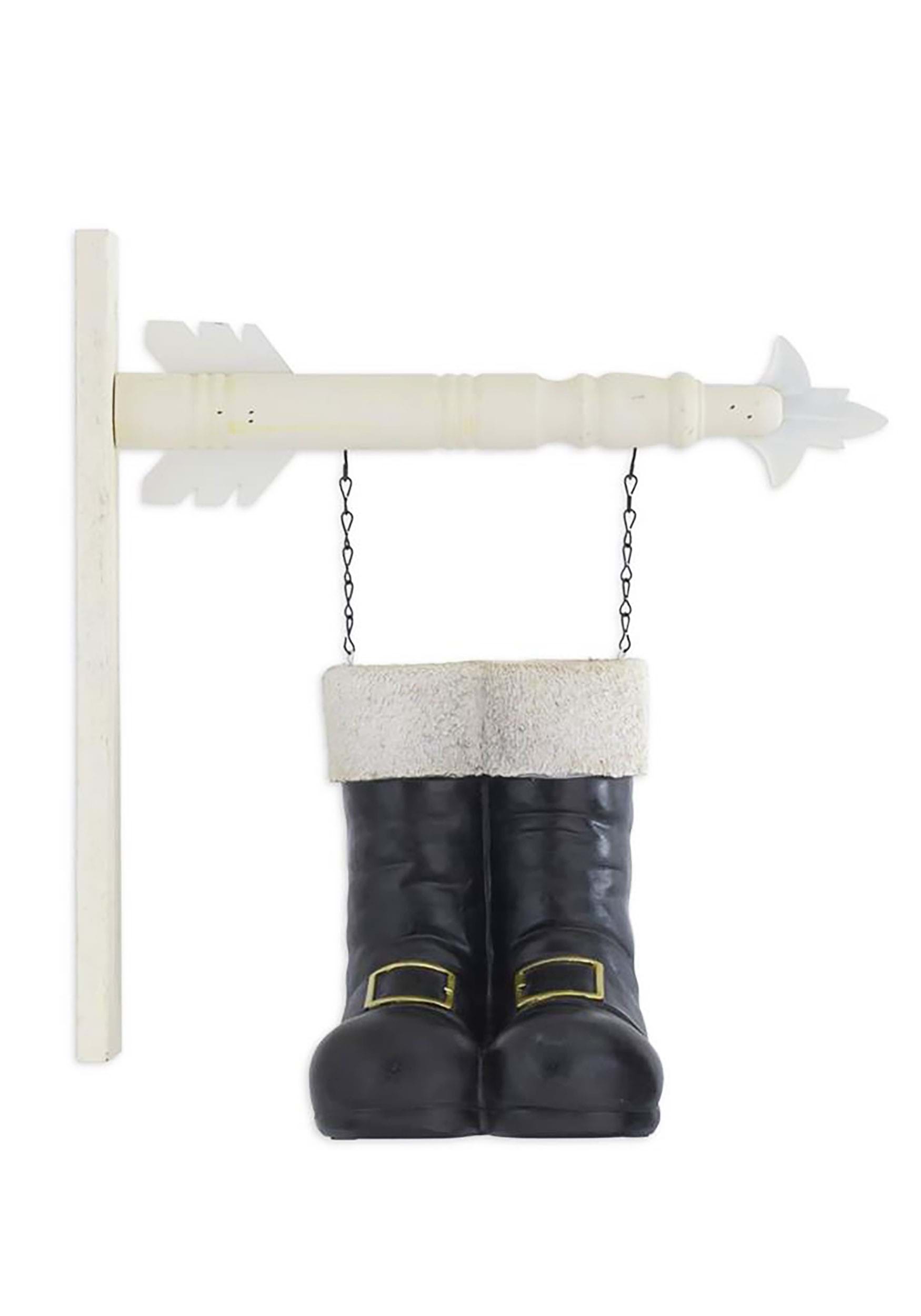 10 Inch Resin Santa Boots Arrow Figure | Christmas Decorations