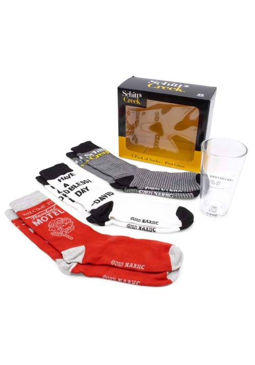 Schitt's Creek Pint Glass Bundle with Socks