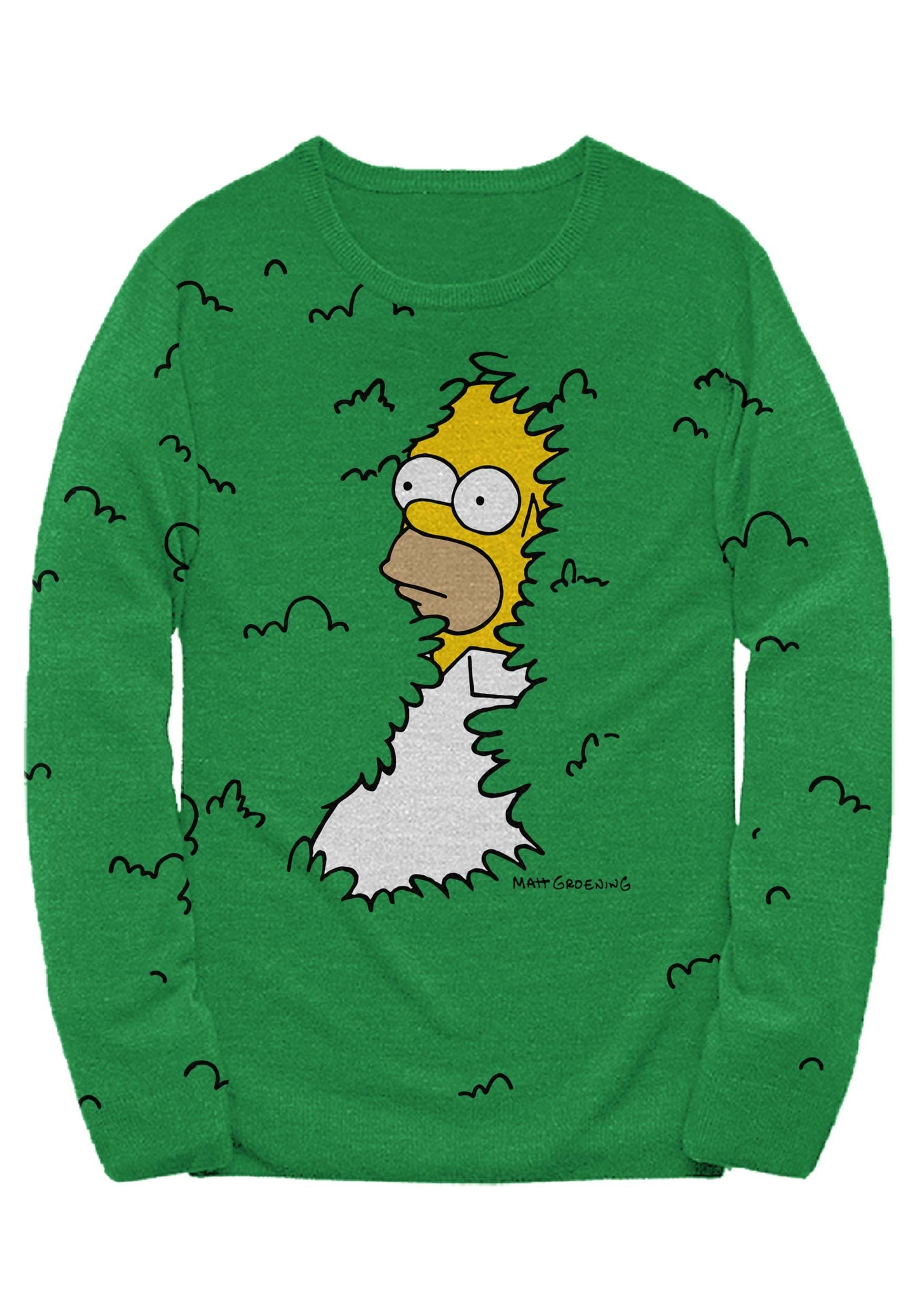 Adult The Simpsons Homer Bushes Sweater | Simpsons Apparel