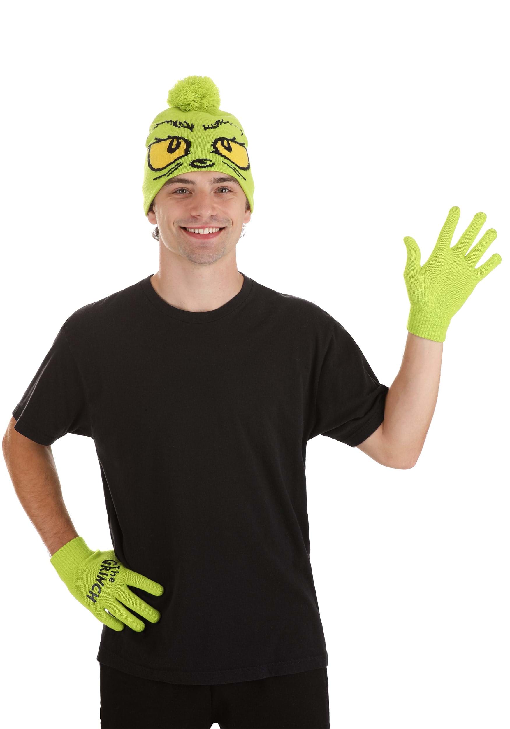 Adult Dr. Seuss The Grinch Hat & Gloves Set | Grinch Accessories