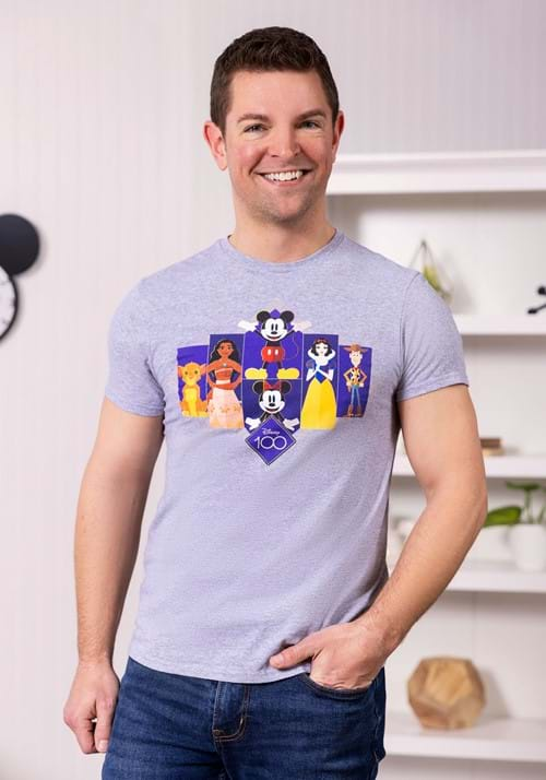 Adult Disney 100th Anniversary Character Panels T-Shirt