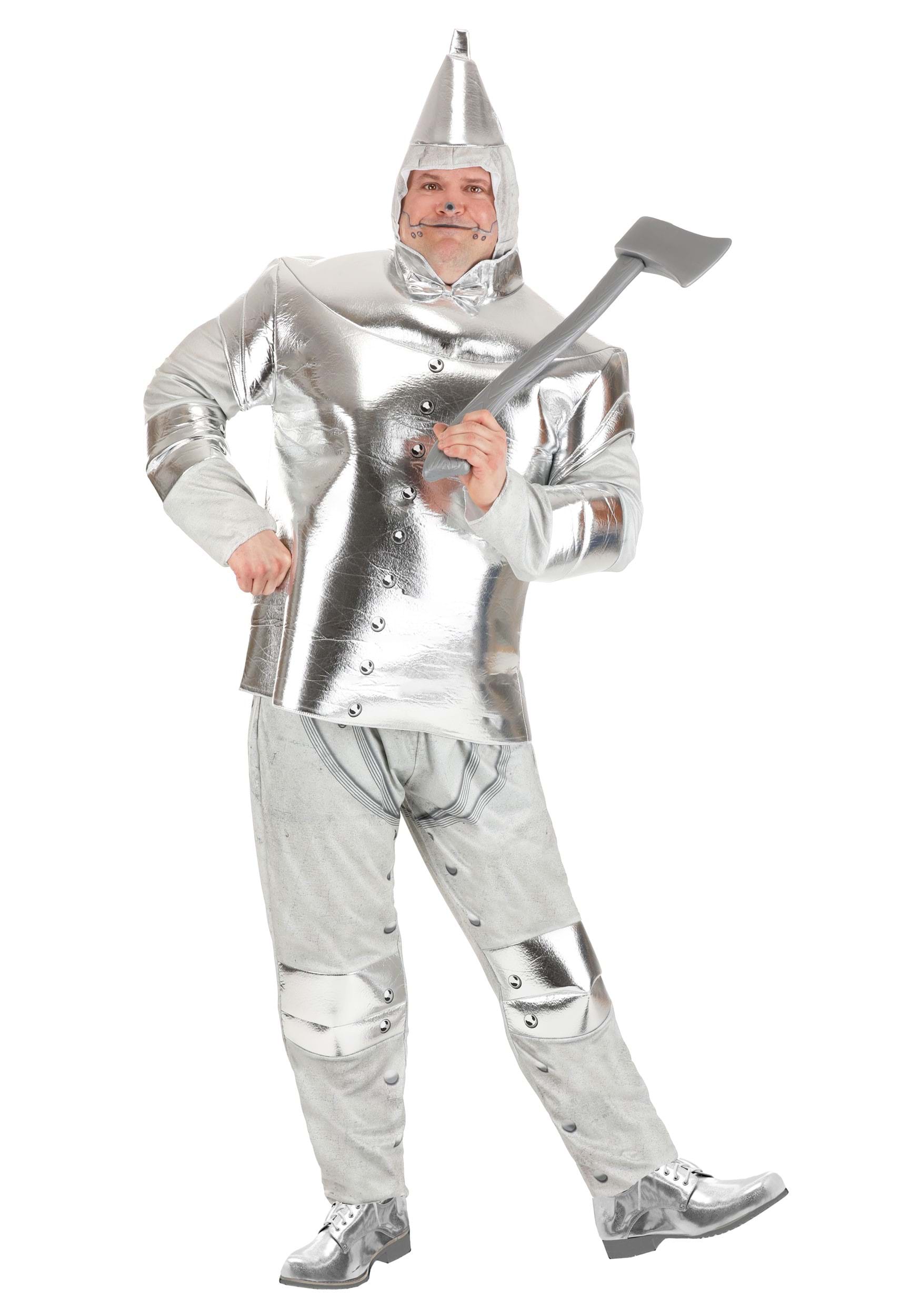 Photos - Fancy Dress Wizard Jerry Leigh Plus Size  of Oz Tin Man Costume | Movie Costumes Gray J 