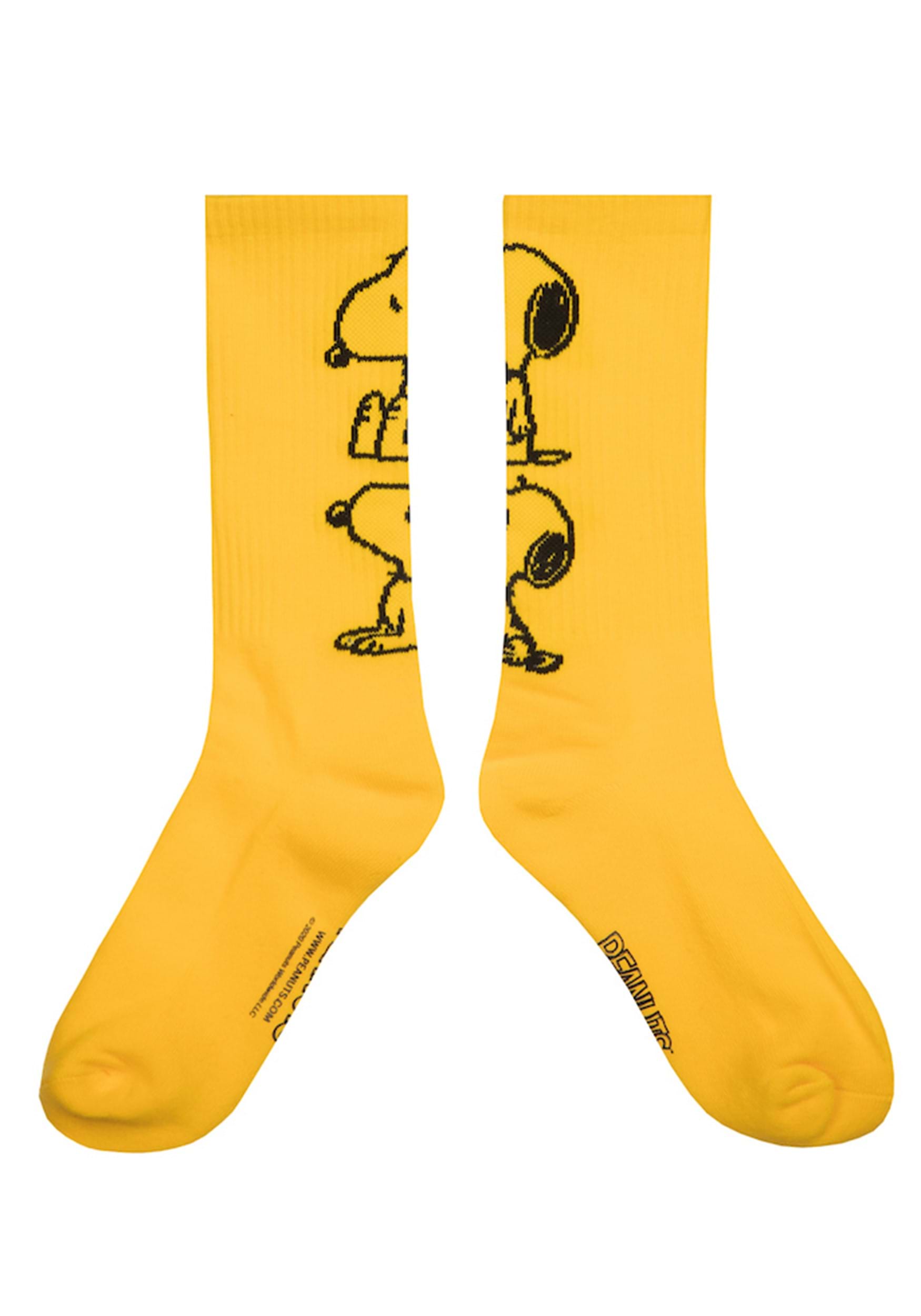 Peanuts Snoopy Yellow Socks