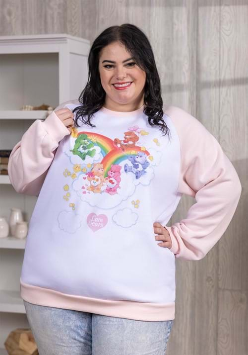 Adult Cakeworthy Care Bears Retro Raglan Sweatshirt