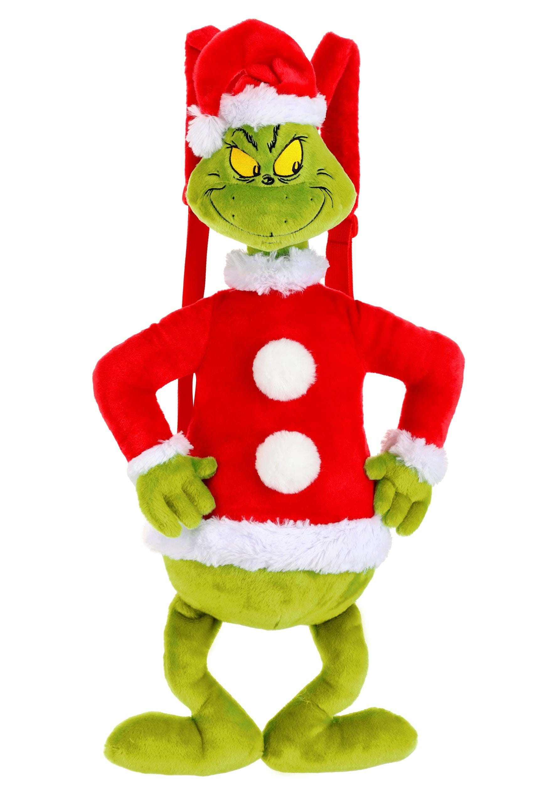 Dr. Seuss Plush Santa Grinch Backpack | Grinch Accessories