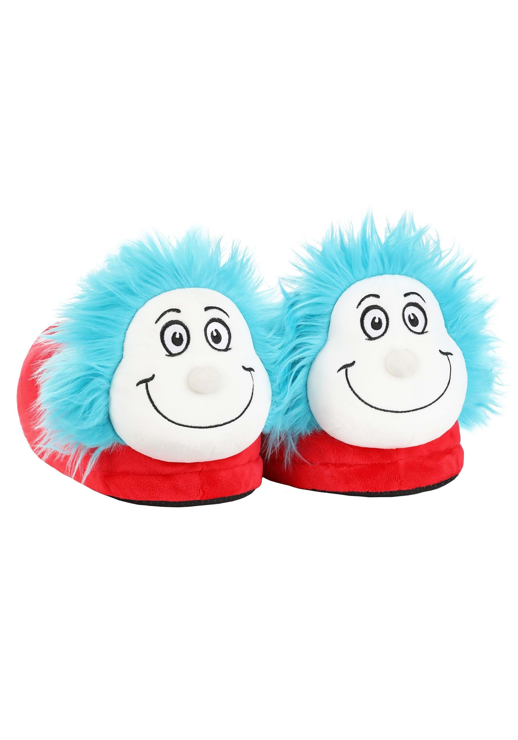 Thing 1 & Thing 2 3D Character Adult Slippers | Dr. Seuss Accessories