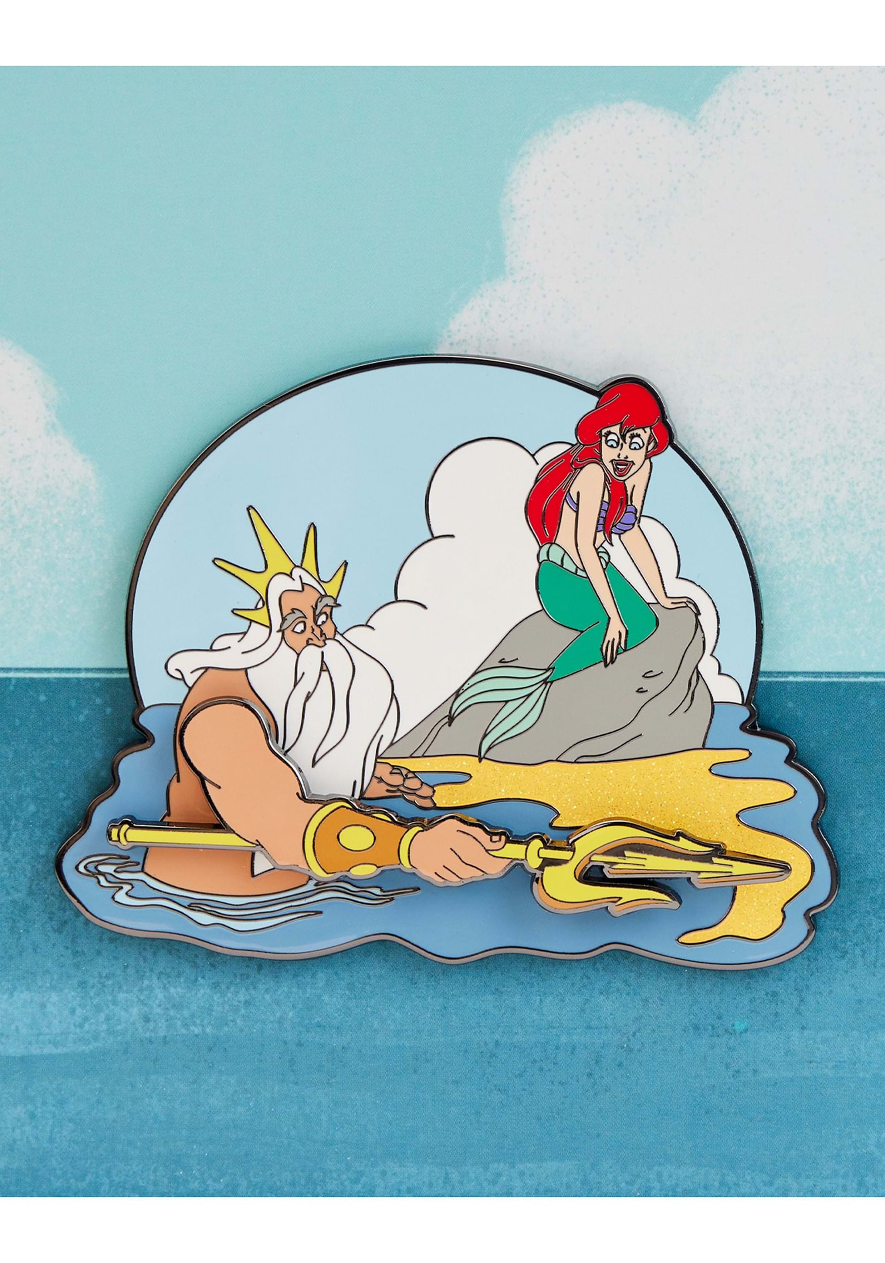 Loungefly Disney Little Mermaid Triton's Gift 3-Inch Collector Enamel Pin