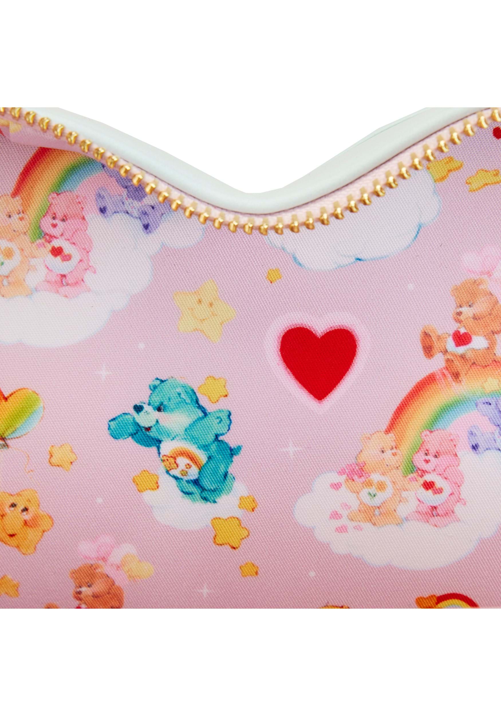 Loungefly Care Bears Heart Cloud Party Crossbody Bag With Rainbow Strap