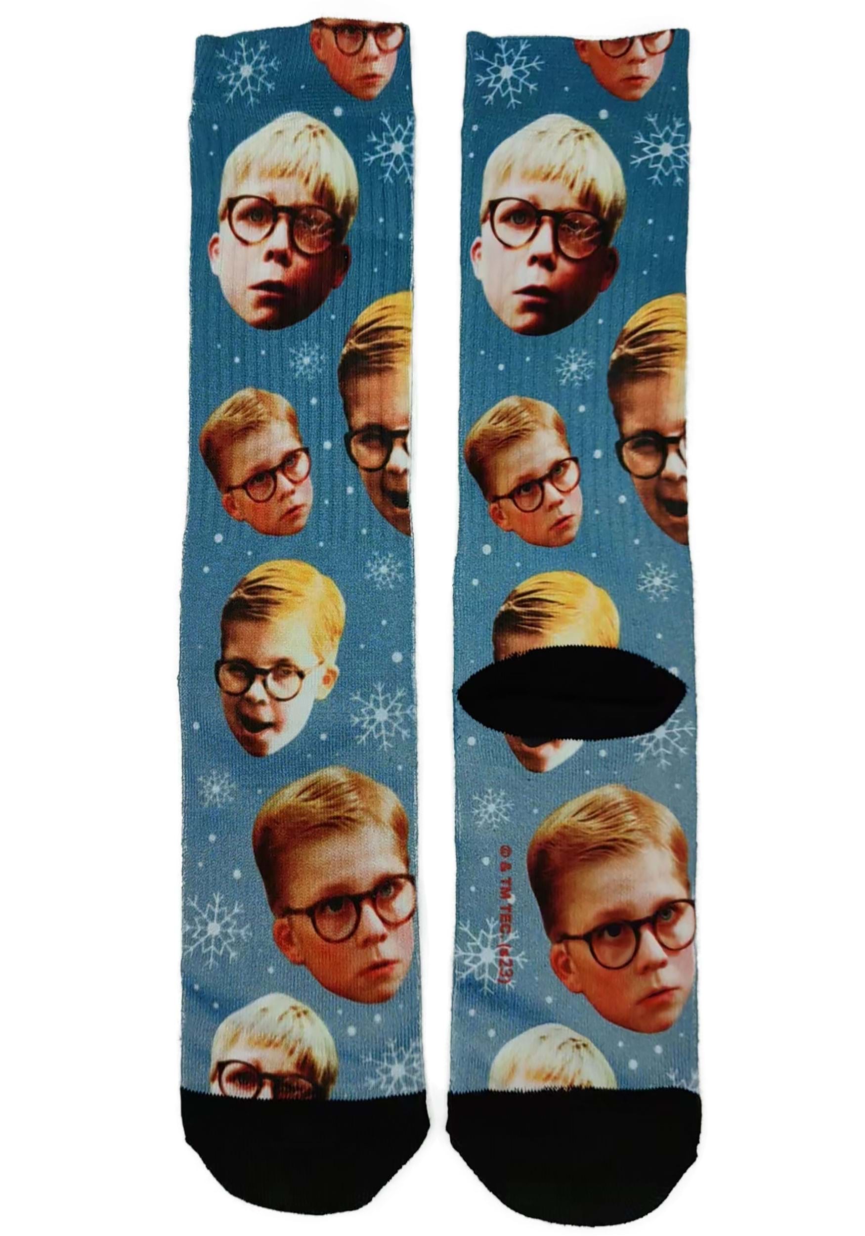 Adult A Christmas Story Ralphie Head Socks | A Christmas Story Gifts