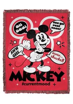 Mickey Mouse Awww Shucks Woven Tapestry Throw