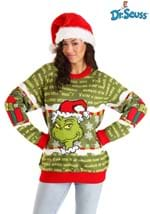 Adult You're a Mean One Mr. Grinch Sweater Alt 5