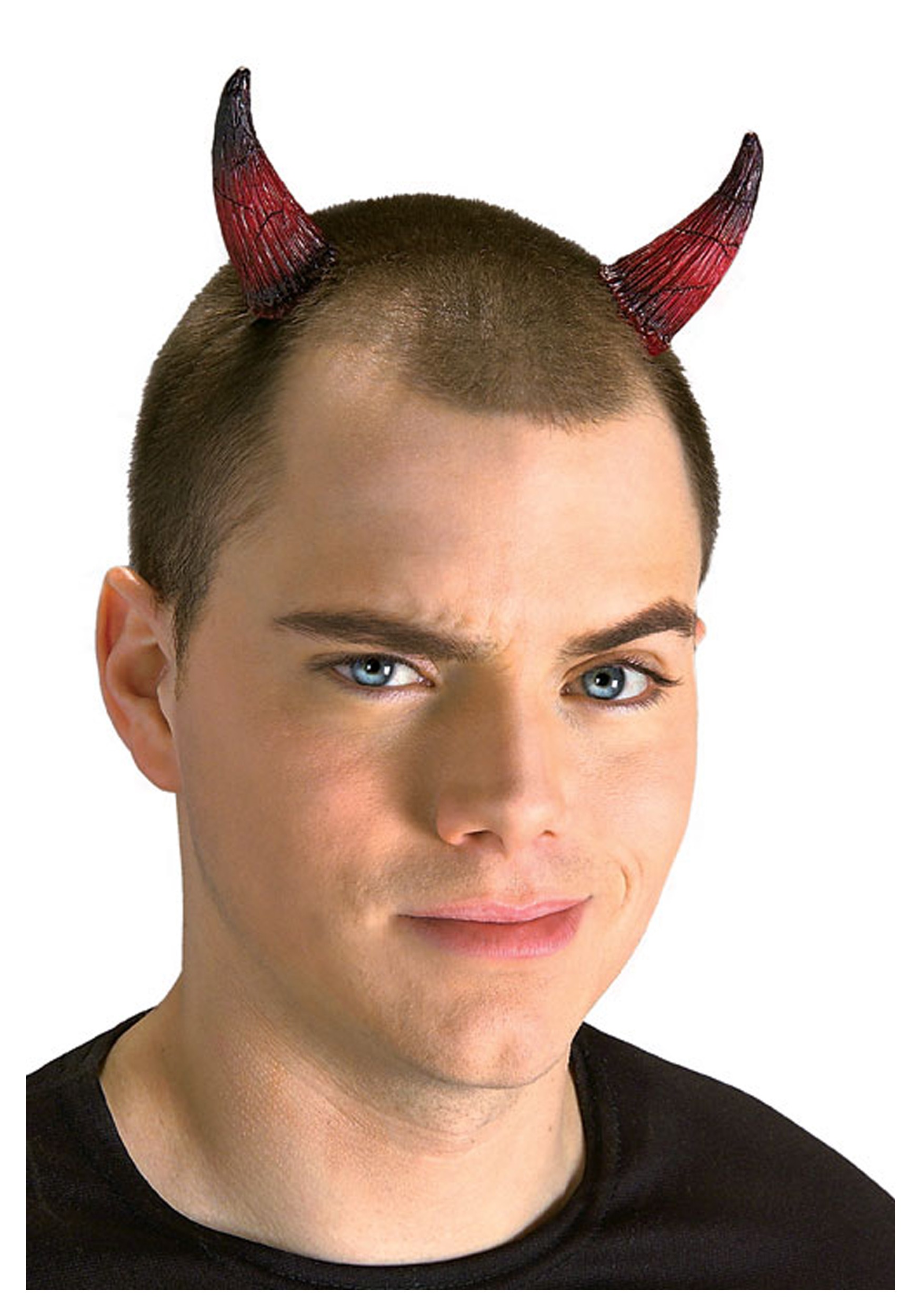 Simple Red Devil Costume Horns