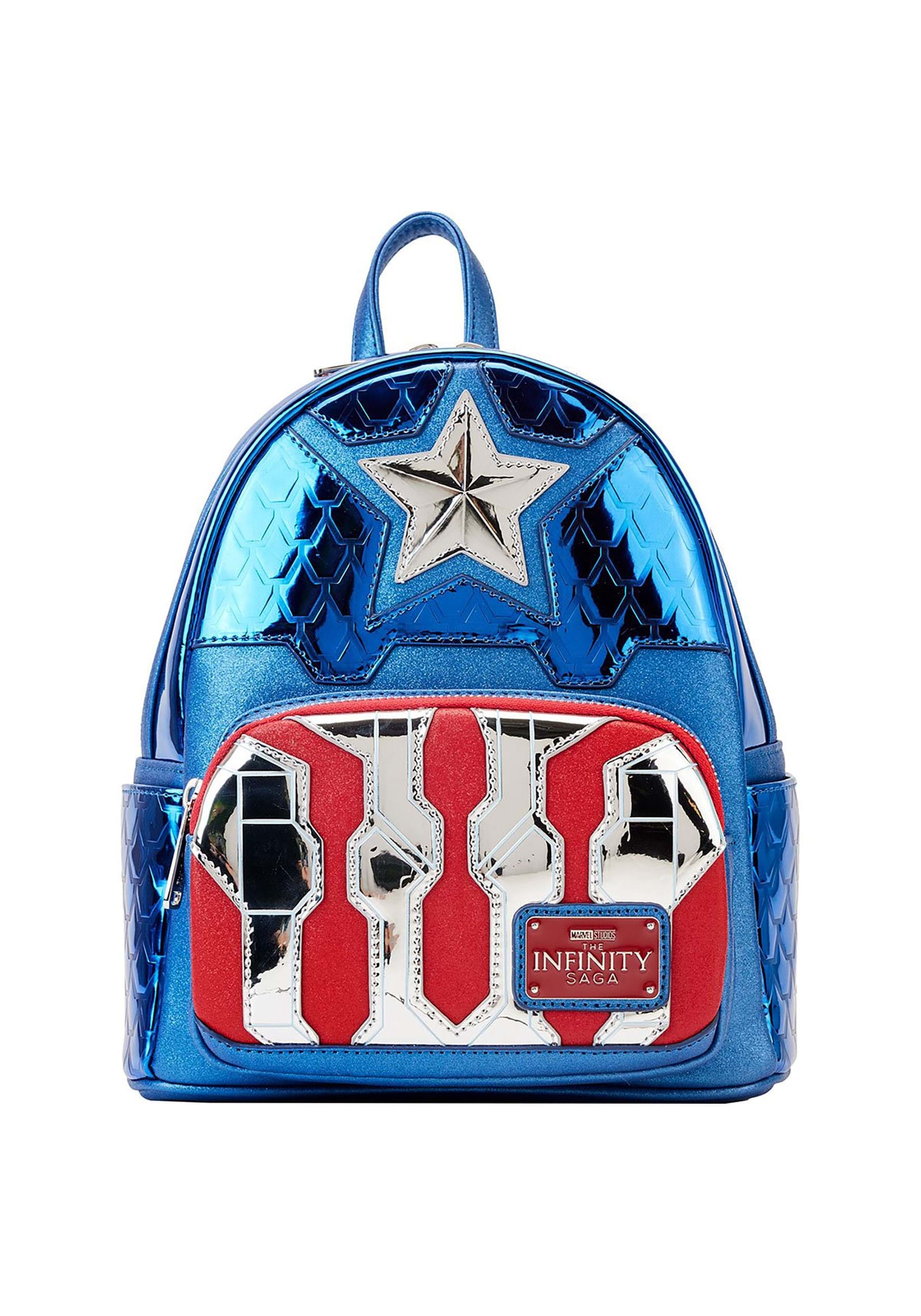 Marvel Shine Captain America Loungefly Mini Backpack