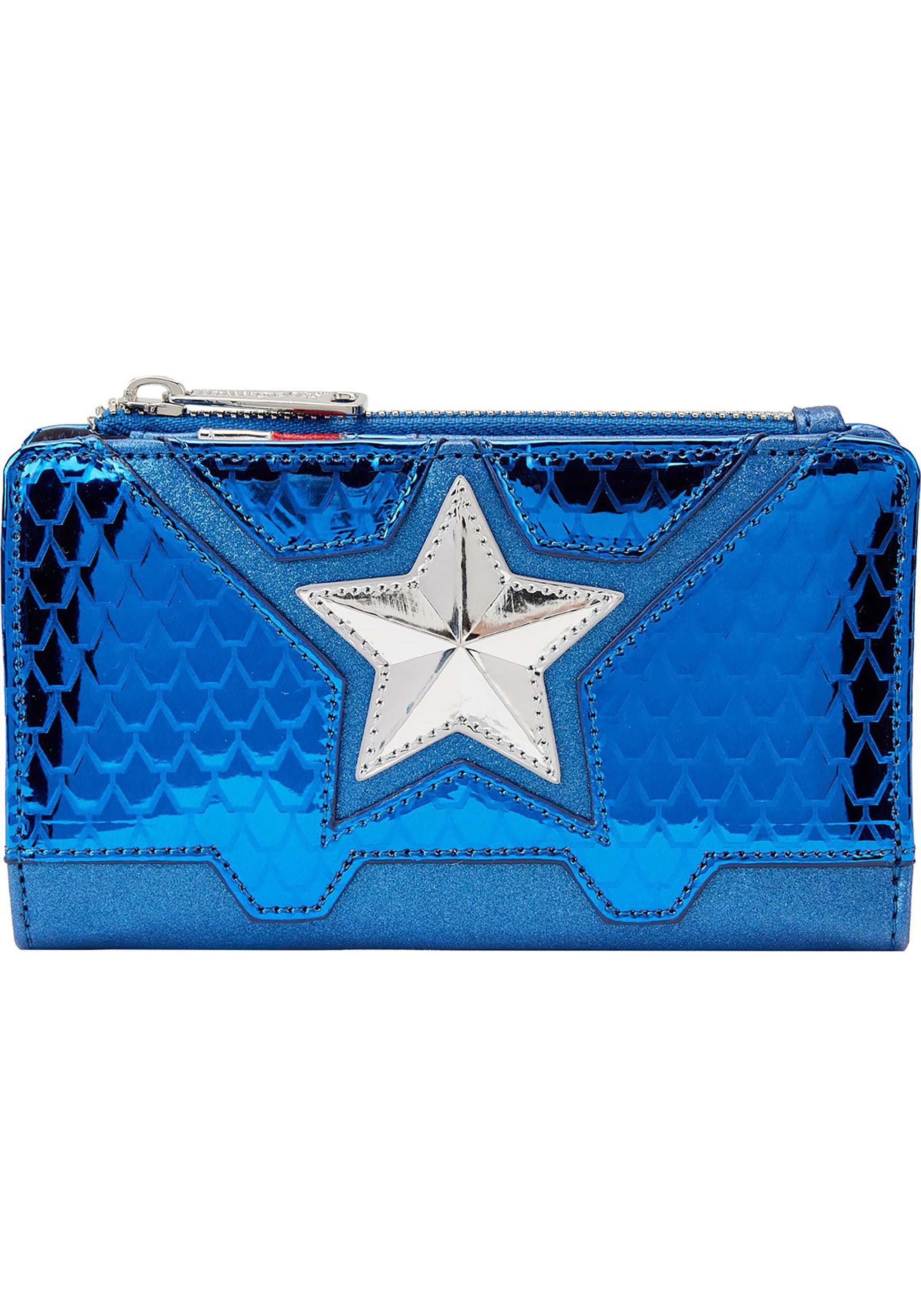 Marvel Shine Captain America Coplay Loungefly Flap Wallet