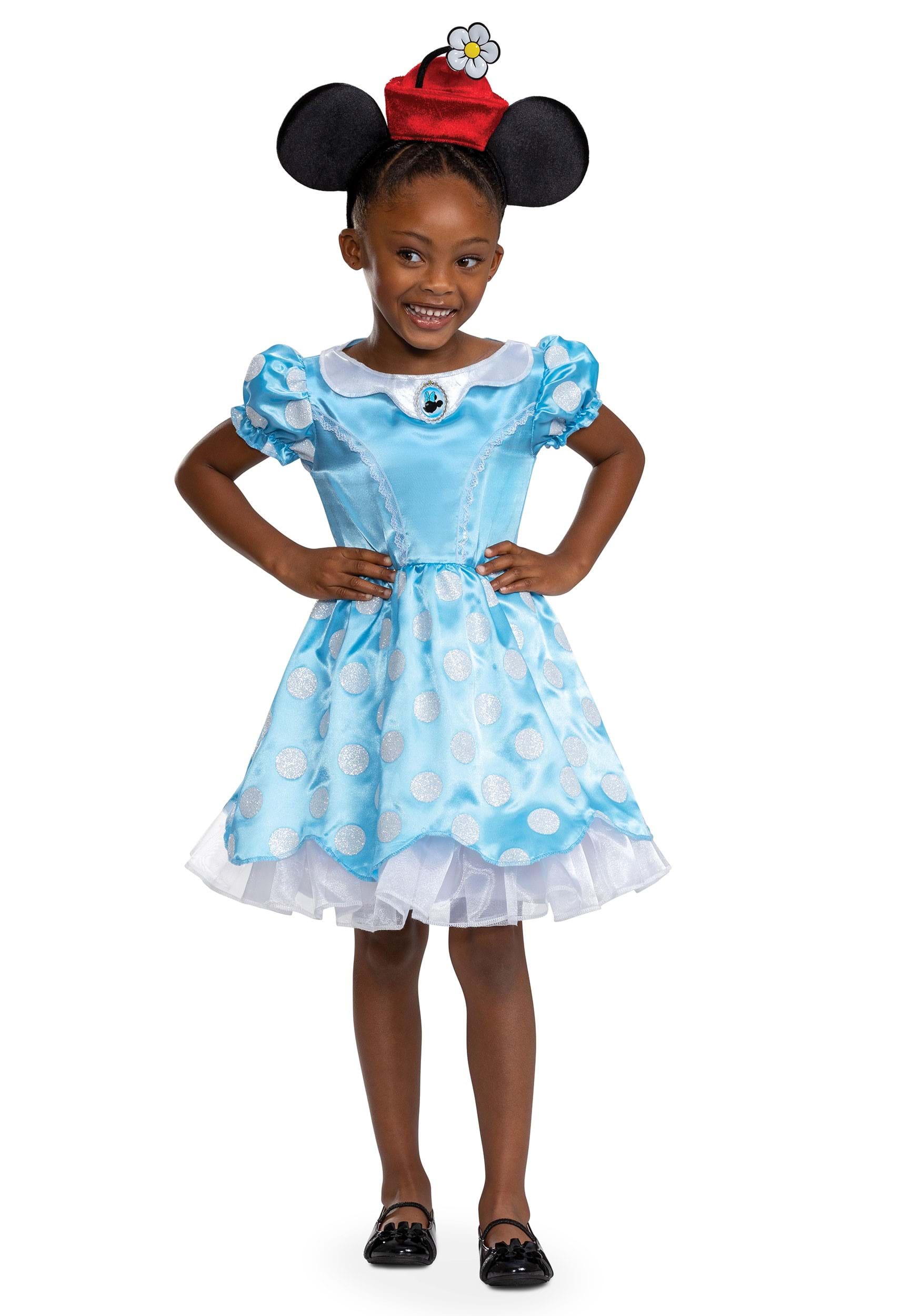 Photos - Fancy Dress Disney Disguise  Child Vintage Minnie Mouse Kid's Costume Blue/White DI 