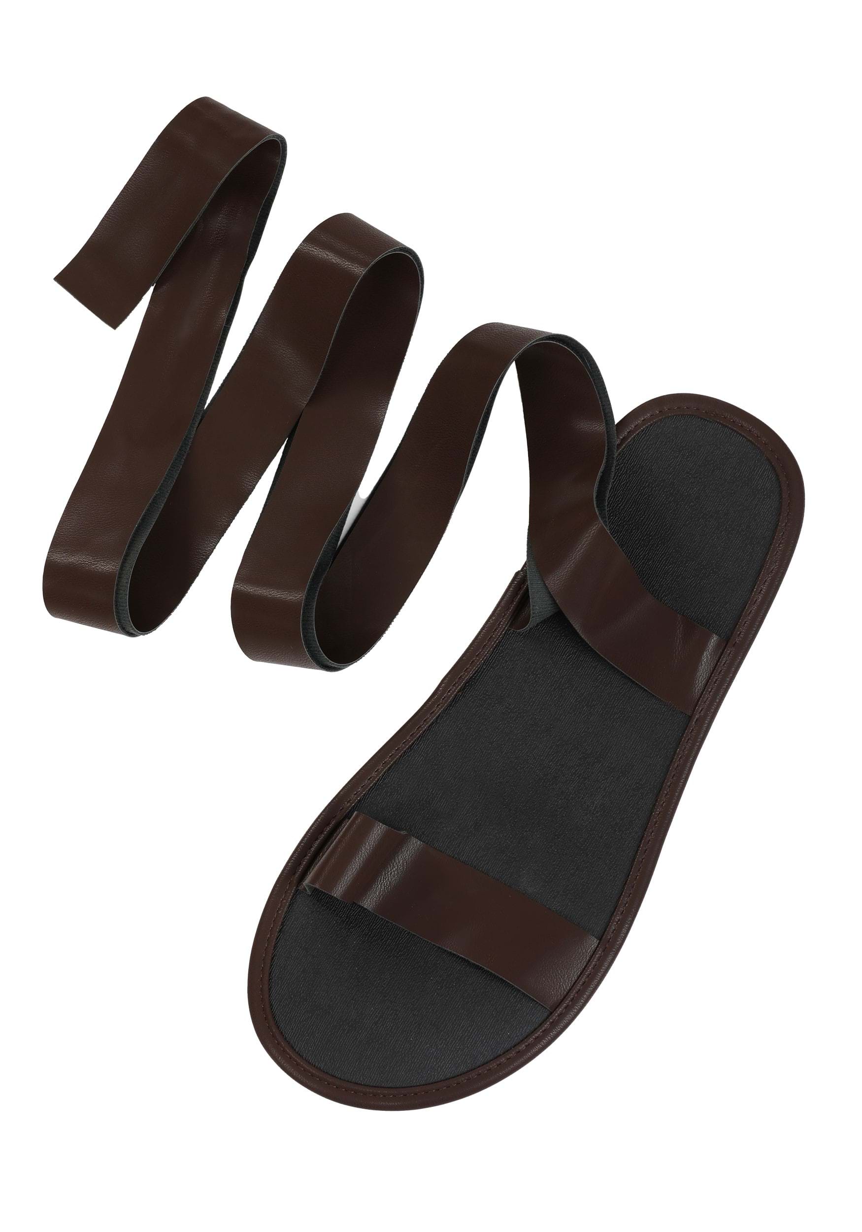 Classic Roman Brown Costume Sandals for Men | Costume Shoes