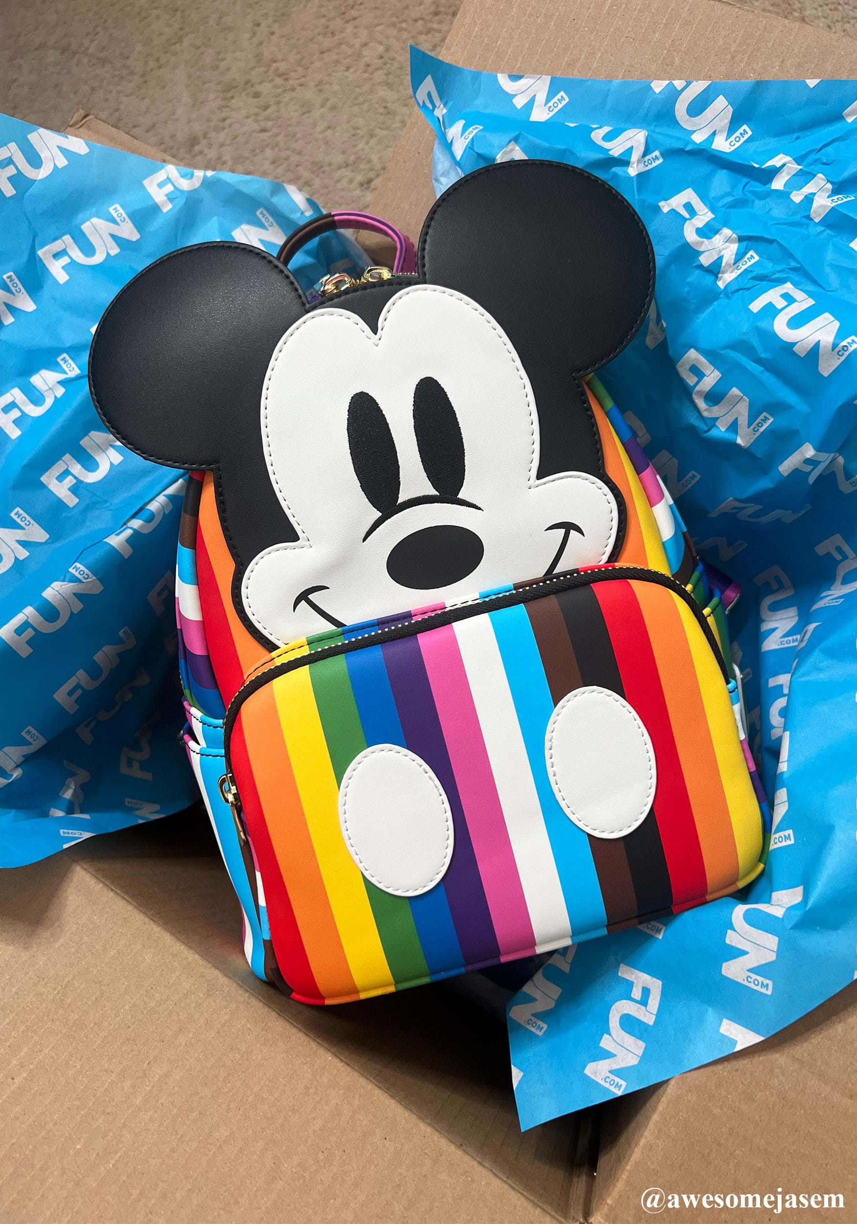 Mickey Mouse Rainbow Tote Bag
