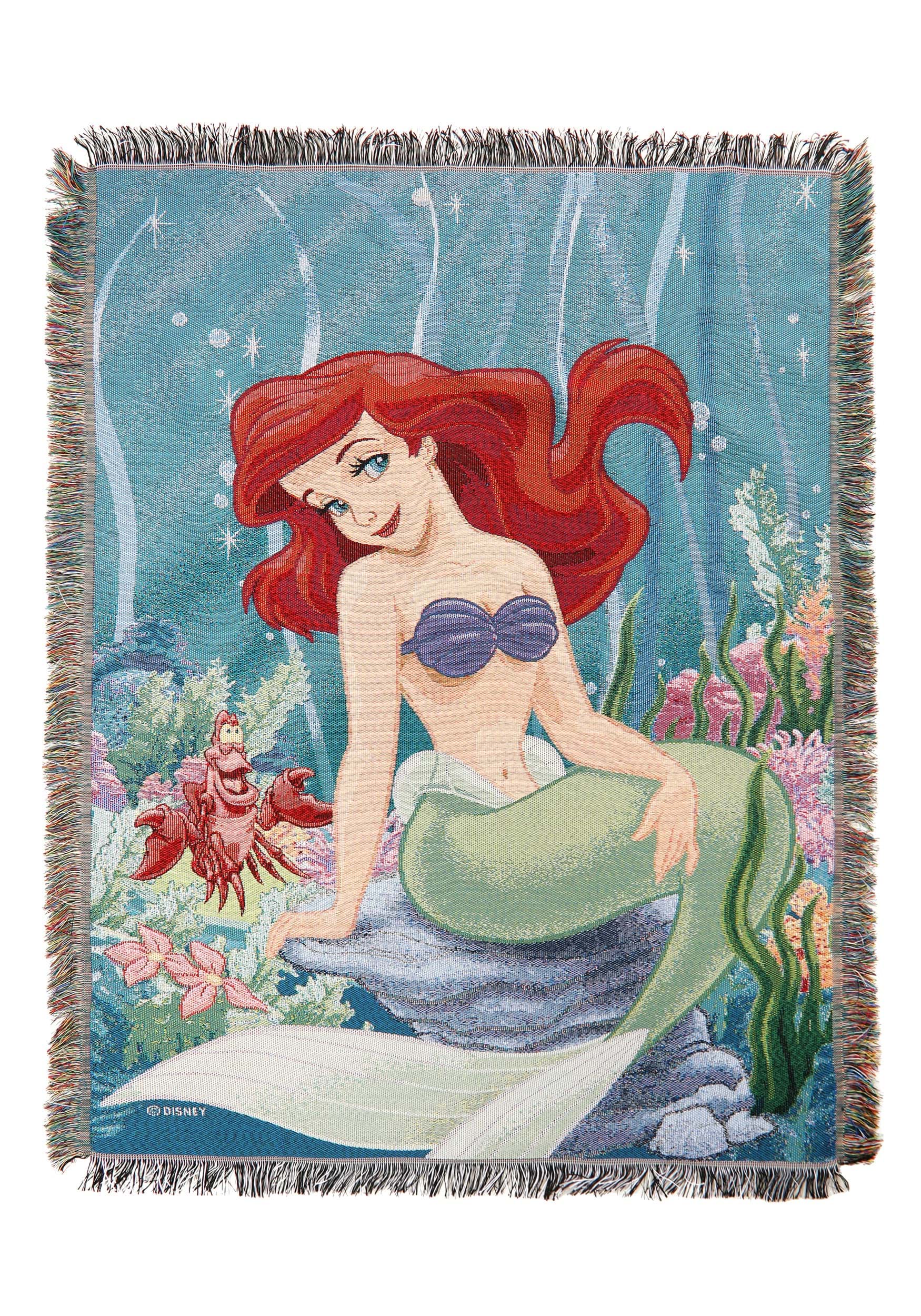 Ariel Garden Mermaid Tapestry Blanket | Disney Blankets
