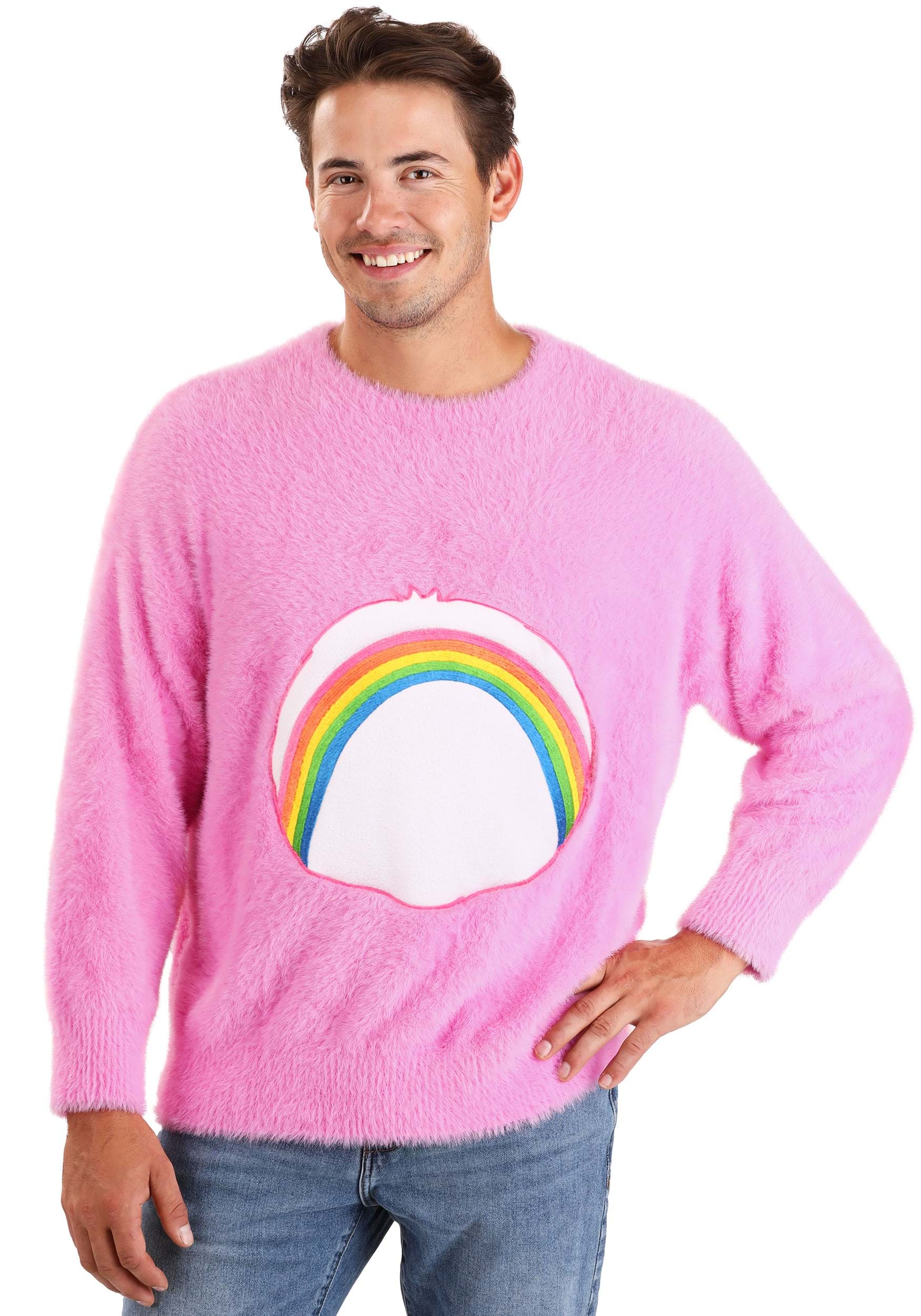 Care Bears Adult Cheer Bear Belly Badge Sweater | Care Bears Costumes