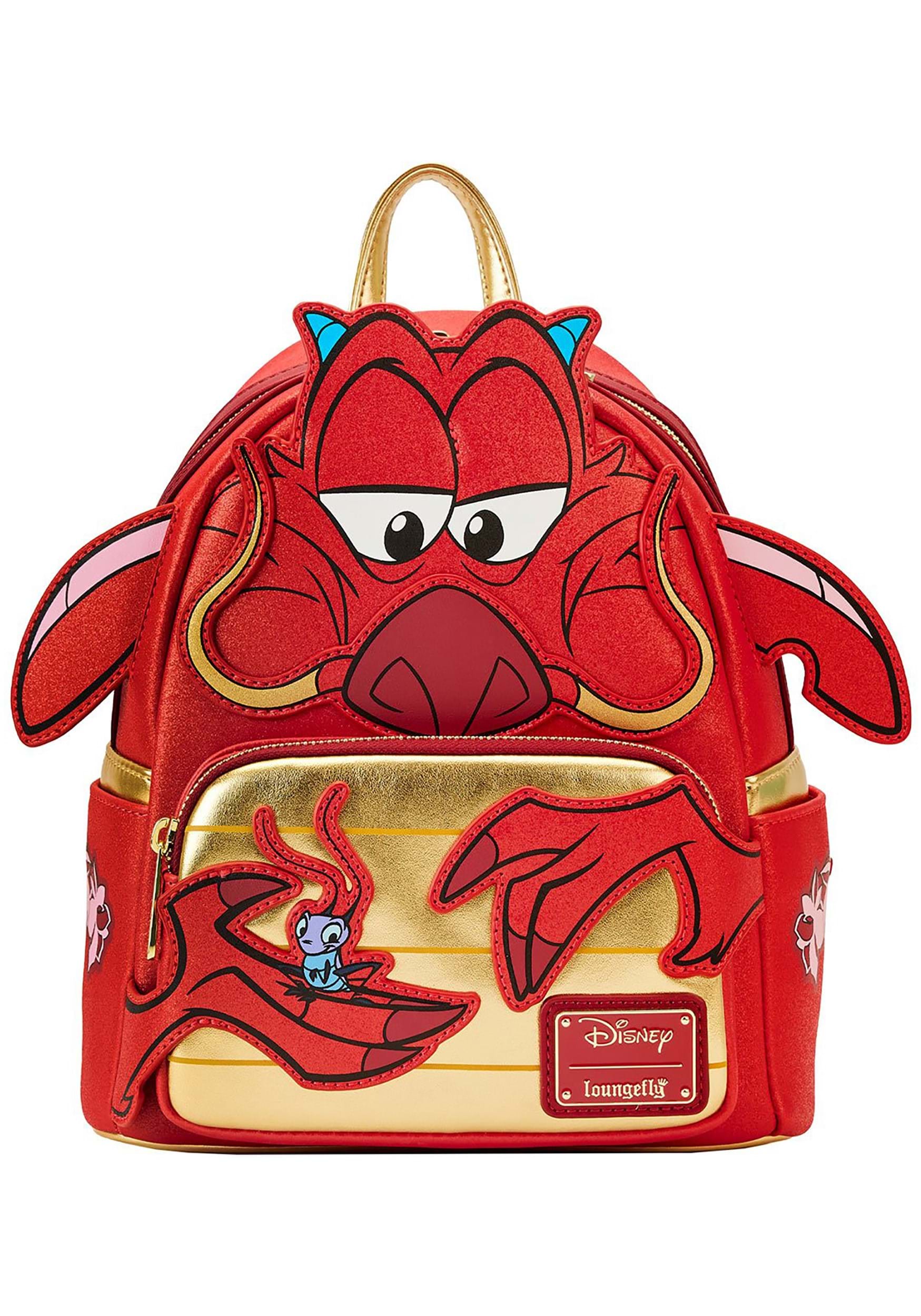 Loungefly Disney Mulan 25th Anniversary Mushu Glitter Mini Backpack