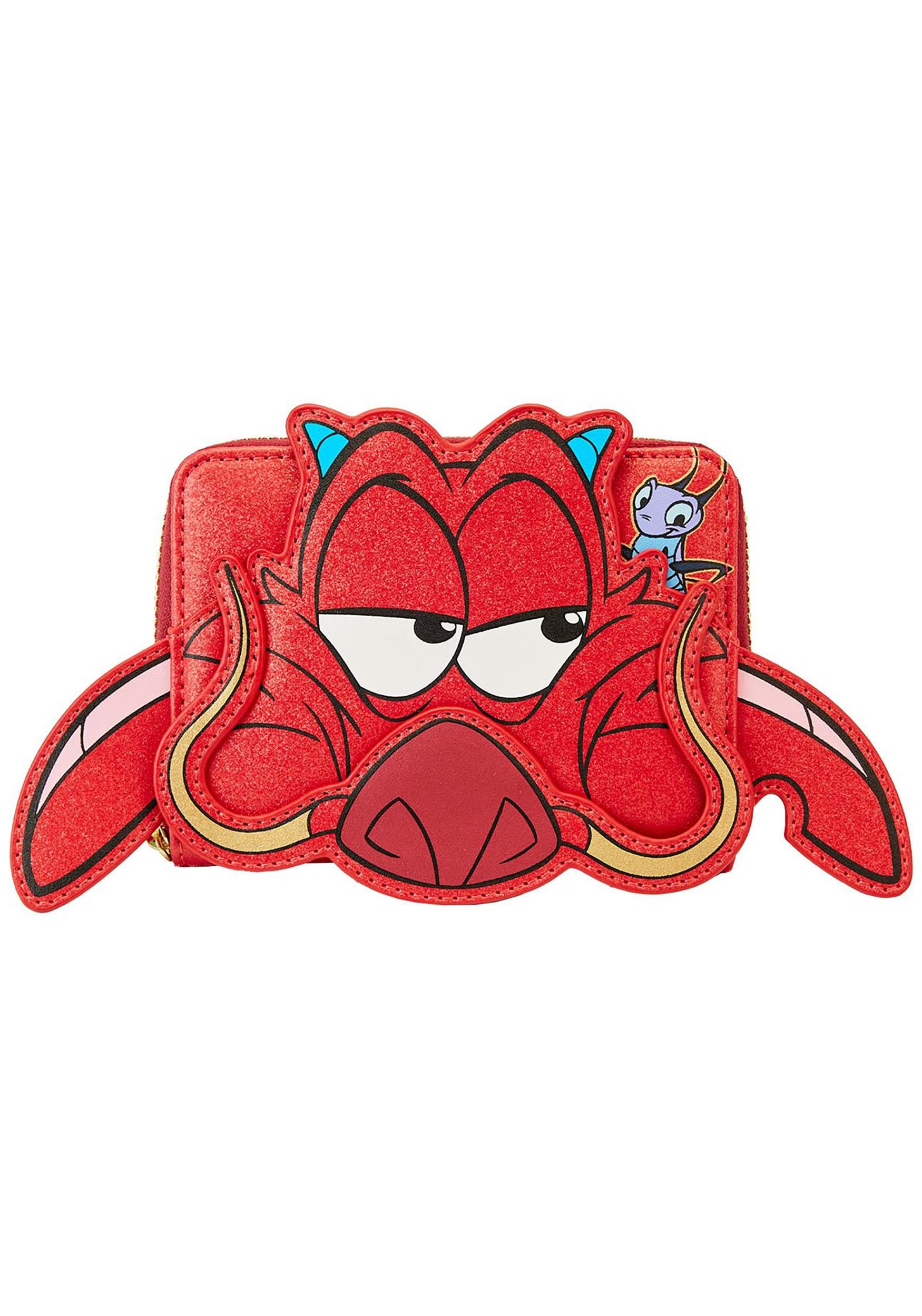 Loungefly Disney Mulan 25th Anniversary Mushu Glitter Zip Wallet | Disney Wallets
