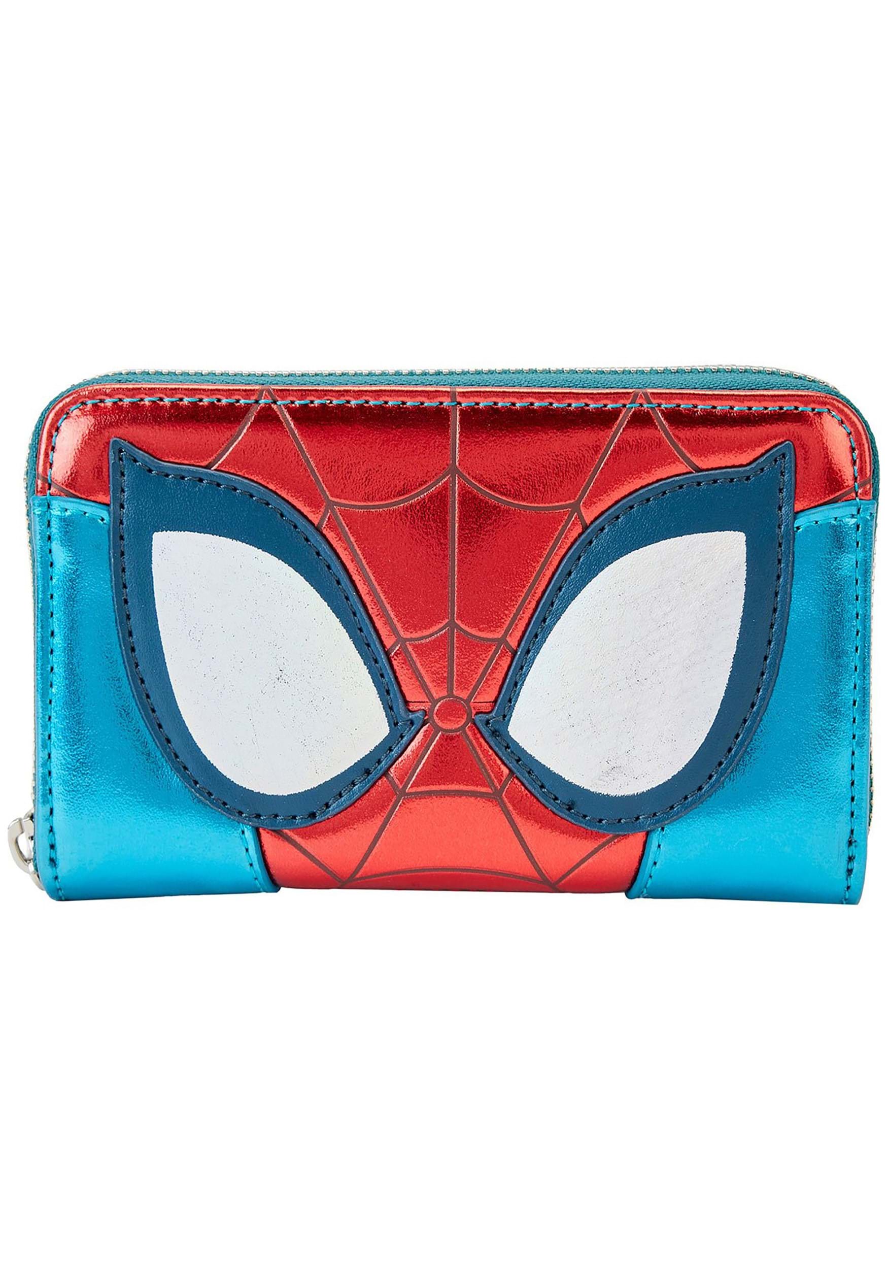 Marvel Shine Spider-Man Cosplay Loungefly Zip Around Wallet | Spider-Man Wallets