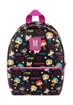 POP BTS Band with Hearts AOP Mini Backpack