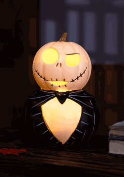 Jack Skeleton Light Up 8.25" Pumpkin Decoration