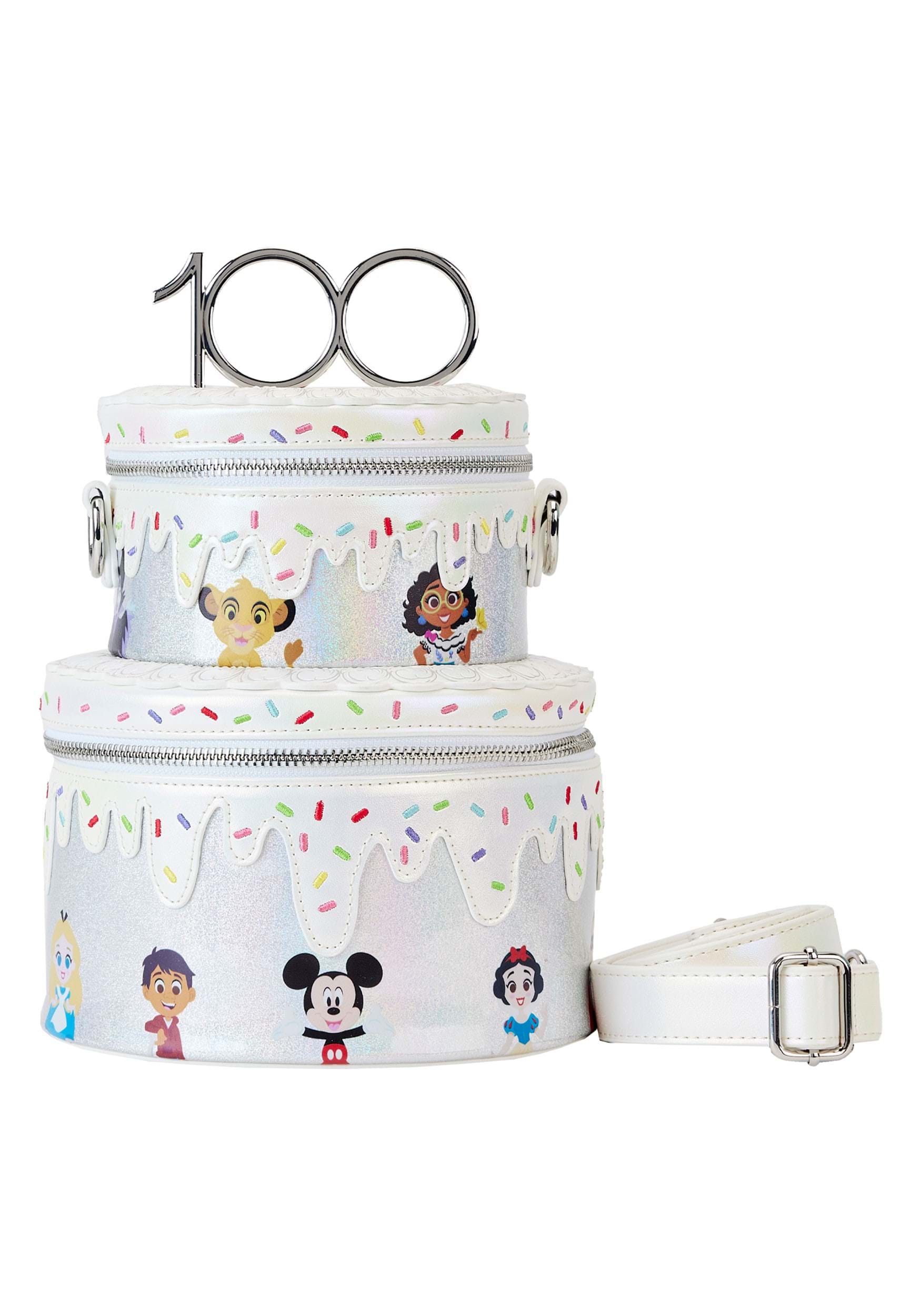 Disney 100 Celebration Cake Crossbody Bag by Loungefly | Disney 100
