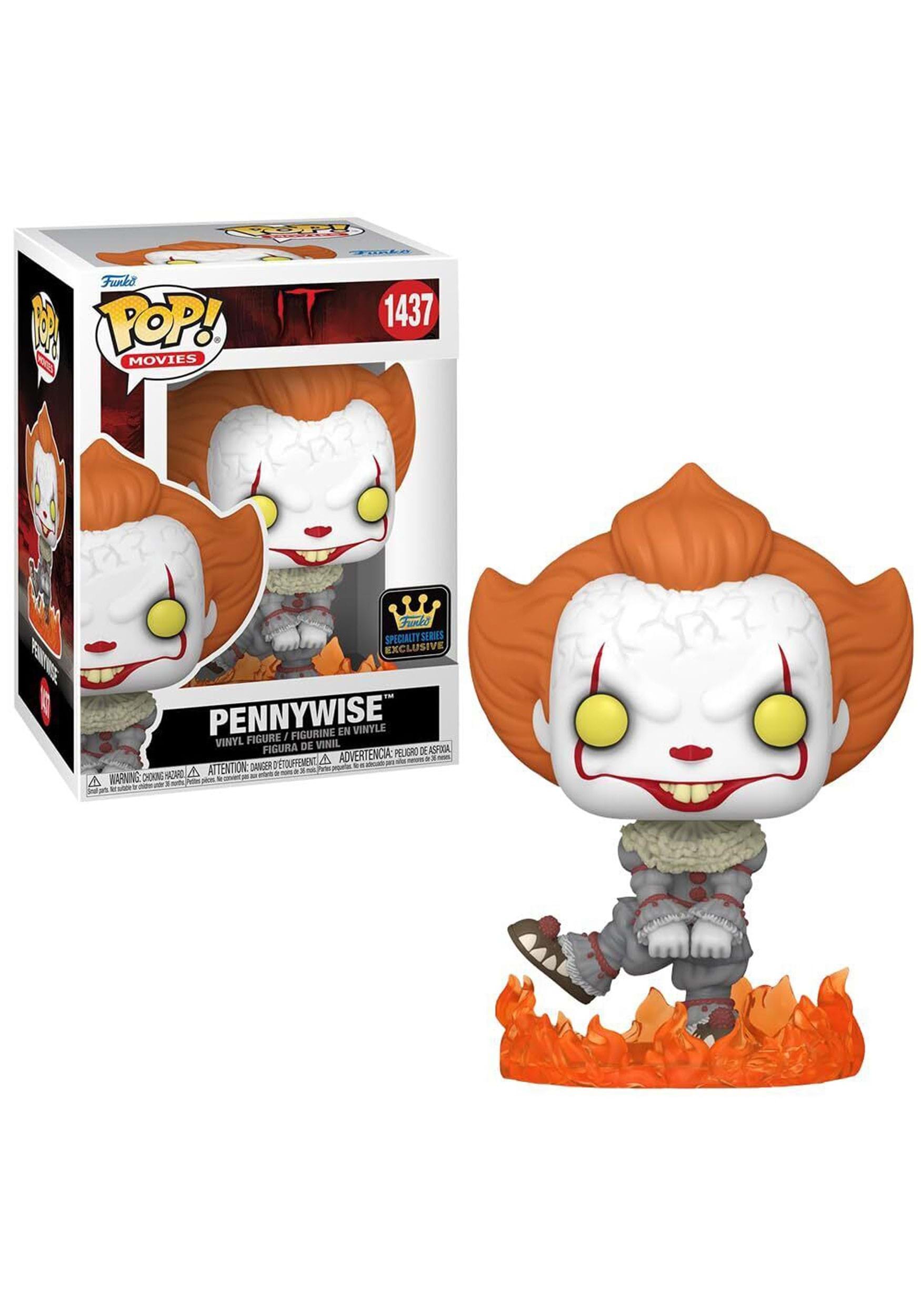 Funko POP! Movies: IT - Pennywise Dancing On Fire | Pennywise Funko | Adult | Unisex | Orange/Red/White | One-Size | Funko POP Vinyl