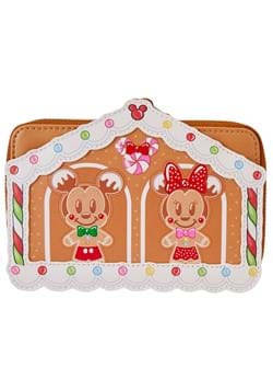 Loungefly Mickey Friends Gingerbread House Zip Wallet