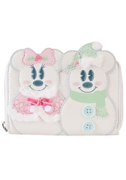 Loungefly Disney Mickey Minnie Pastel Snowman Zip Wallet