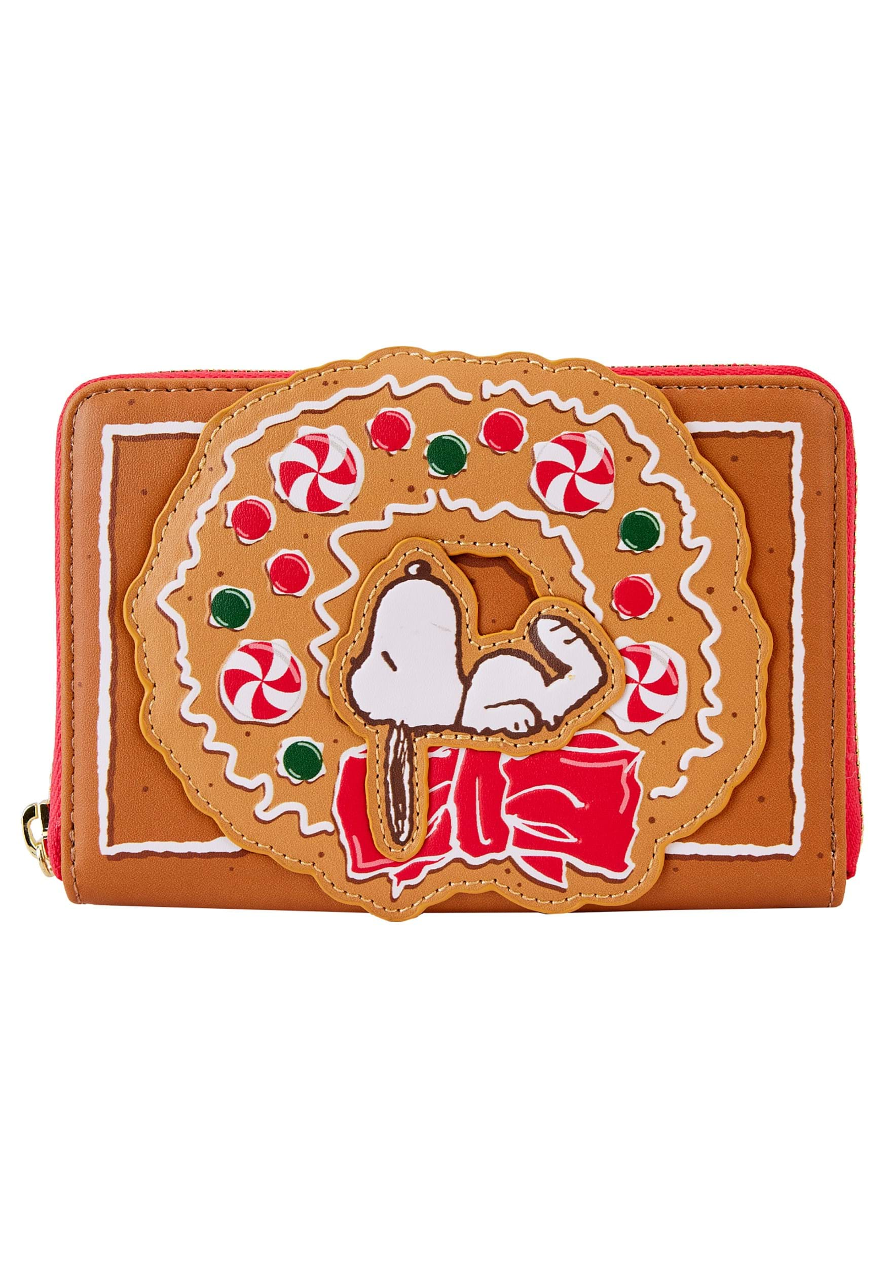 Loungefly Peanuts Snoopy Gingerbread Wreath Wallet