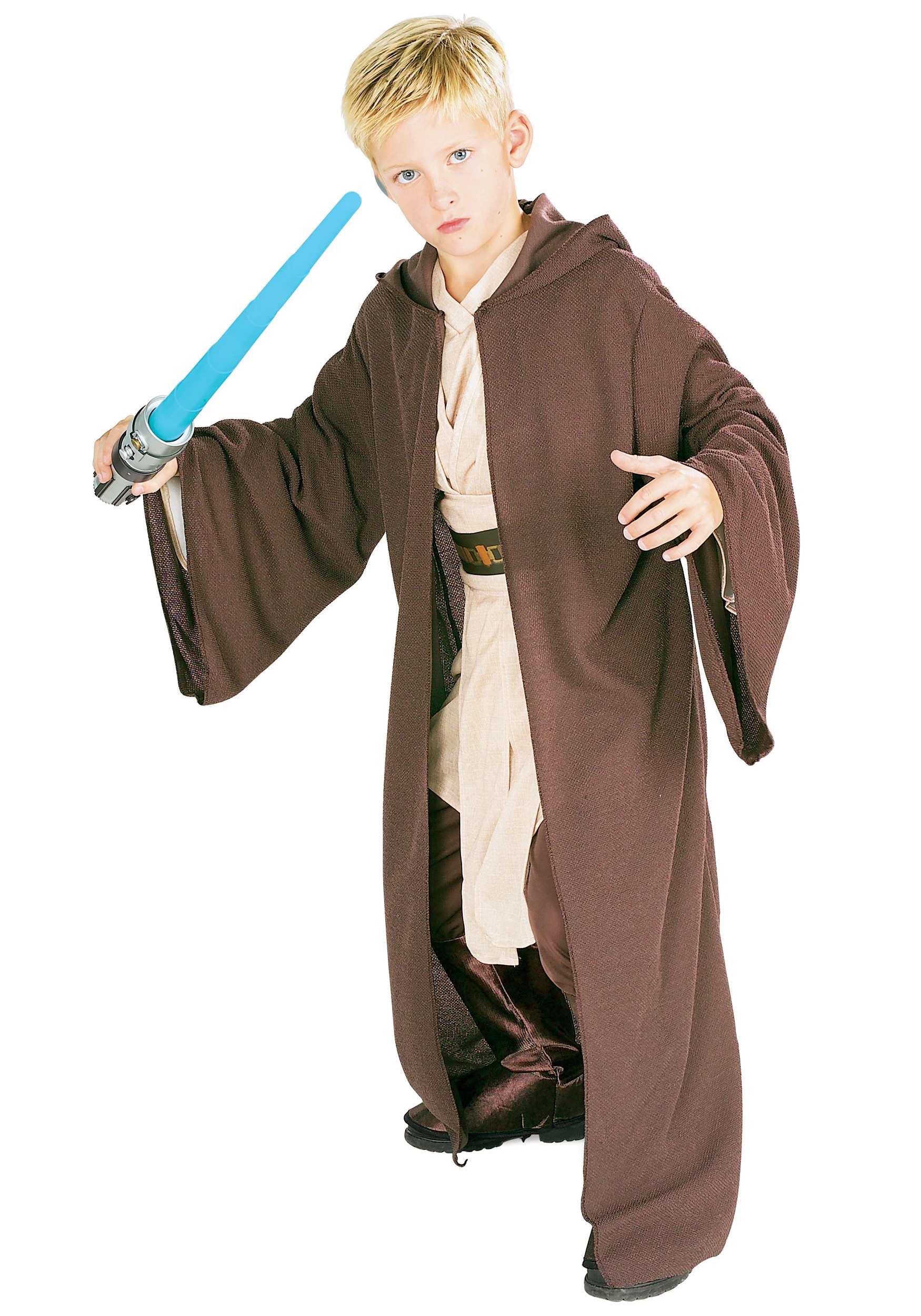 Photos - Fancy Dress Rubies Costume Co. Inc Kids Jedi Robe Deluxe Costume Blue/Brown/Wh 