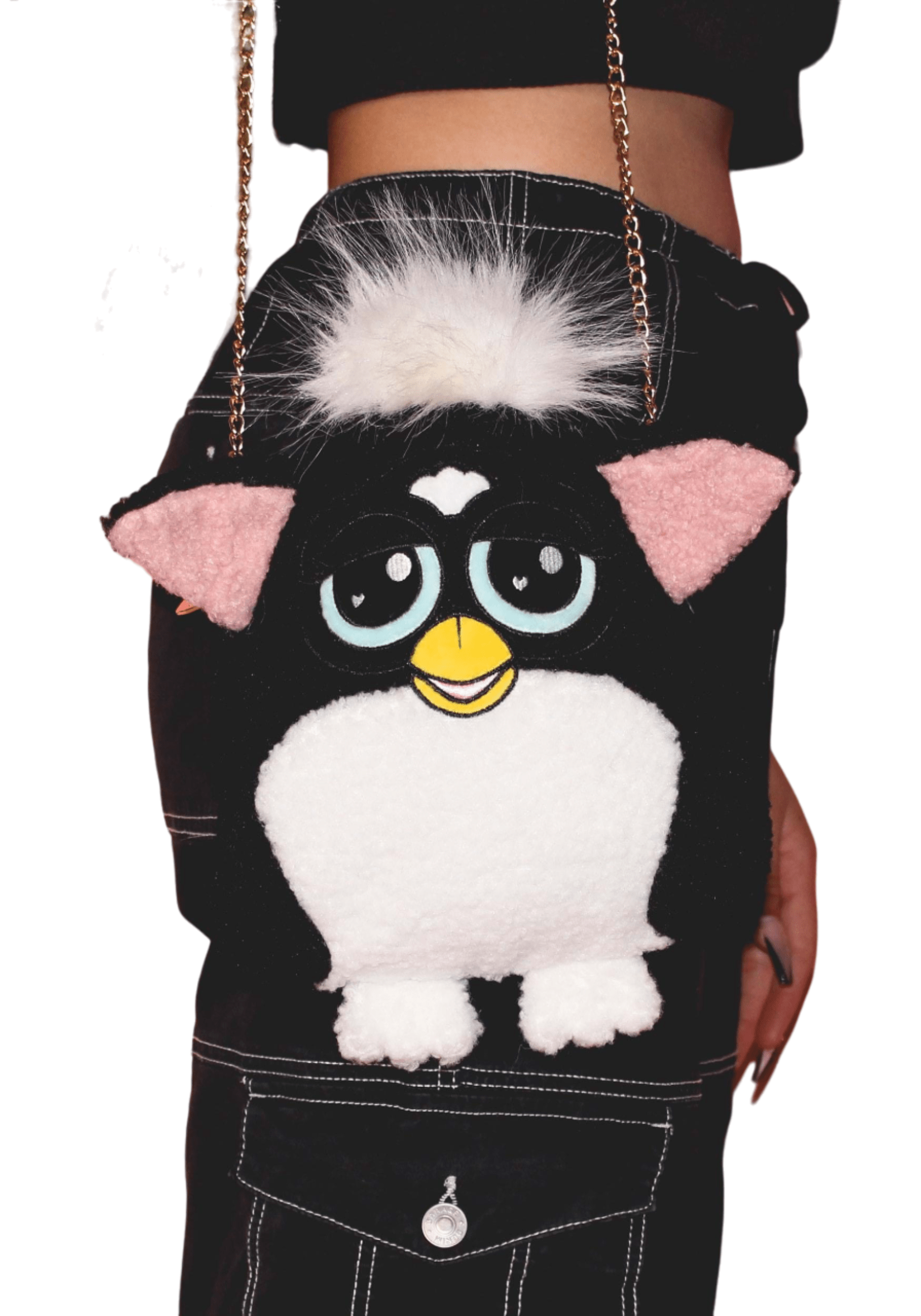 Furby Figural Black Cakeworthy Crossbody Purse