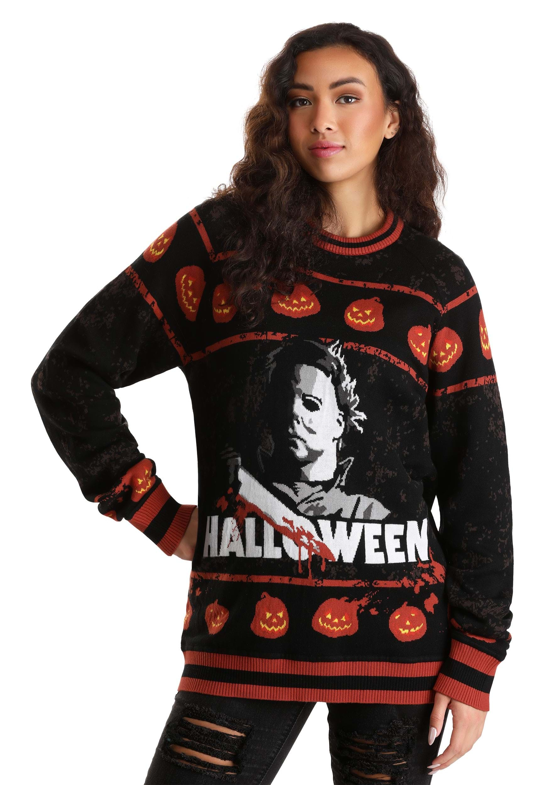 Halloween Michael Myers Adult Sweater | Halloween Sweaters