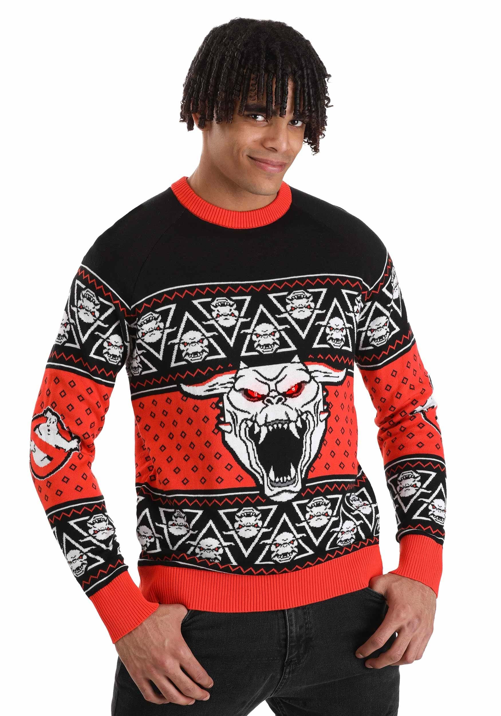 Terror Dog Ghostbusters Adult Sweater | Halloween Sweaters