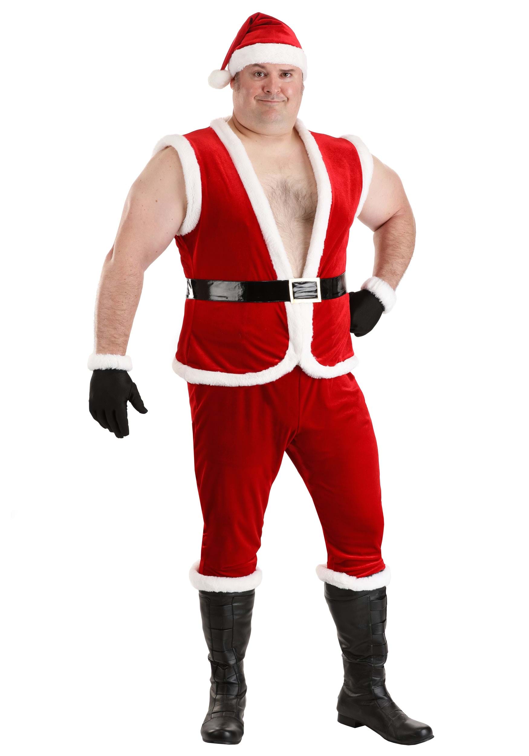 Mens Plus Size Sexy Santa Claus Costume | Holiday Costumes