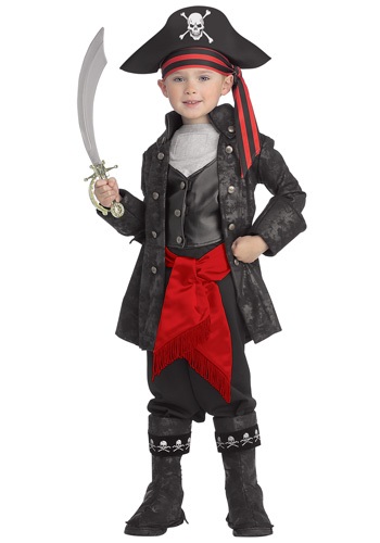Captain Black Pirate Costume for Toddlers