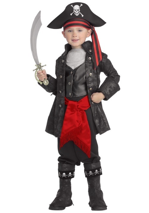 Captain Black Pirate Costume for Toddlers