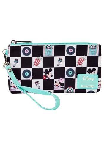 Loungefly Mickey Minnie Diner Date Checkered Wristlet