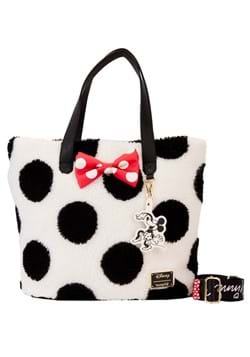 Loungefly Minnie Mouse Rocks the Dots Sherpa Tote Bag